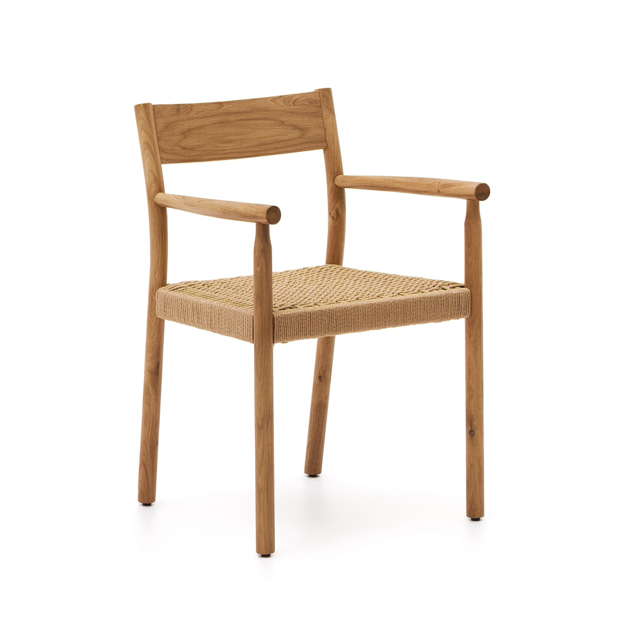 KAVE HOME Yalia stol i massiv ek med naturlig finish och repsits FSC 100%.
