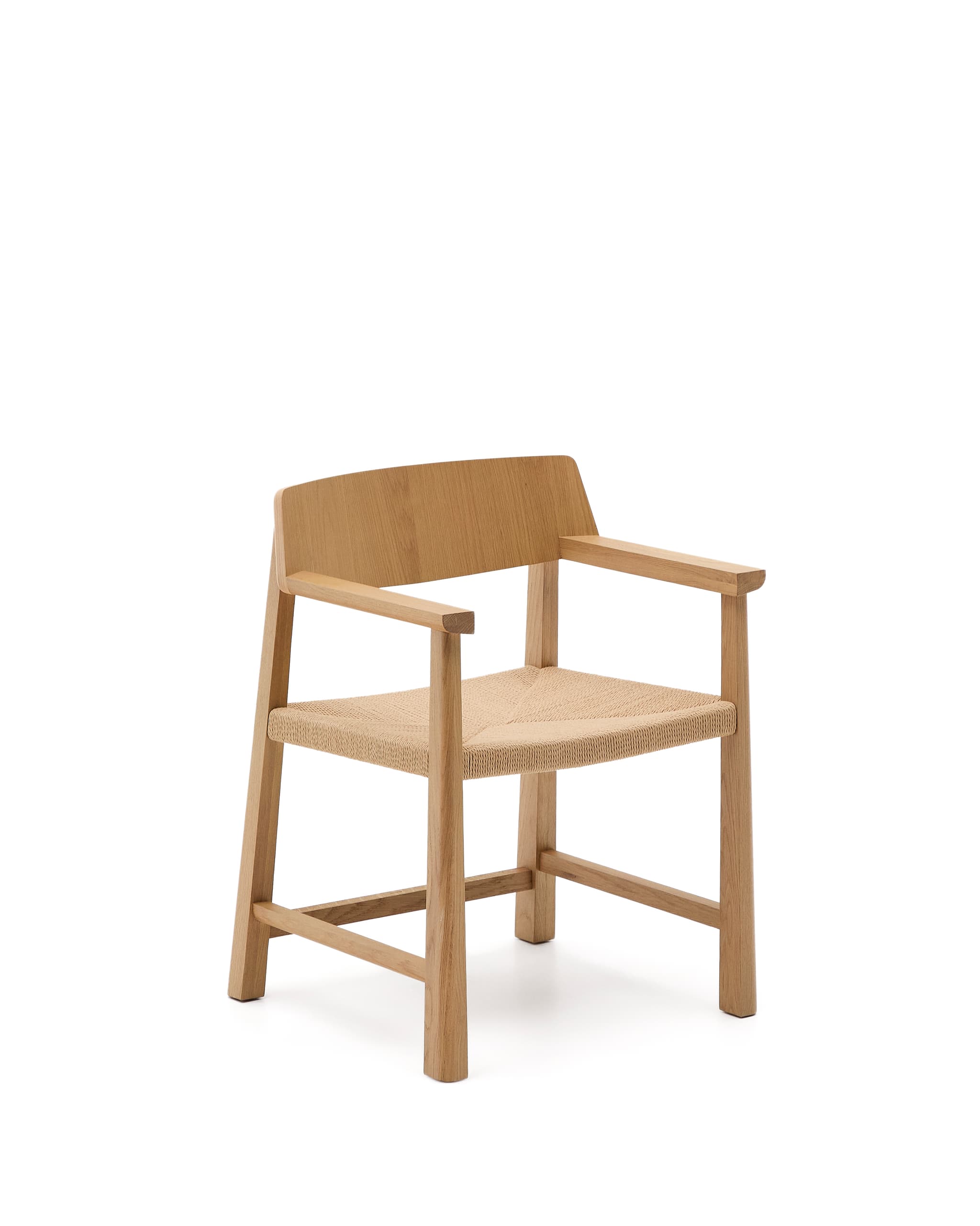KAVE HOME Idun-stol tillverkad av FSC 100 % massiv ek med naturlig finish och sits med snöre