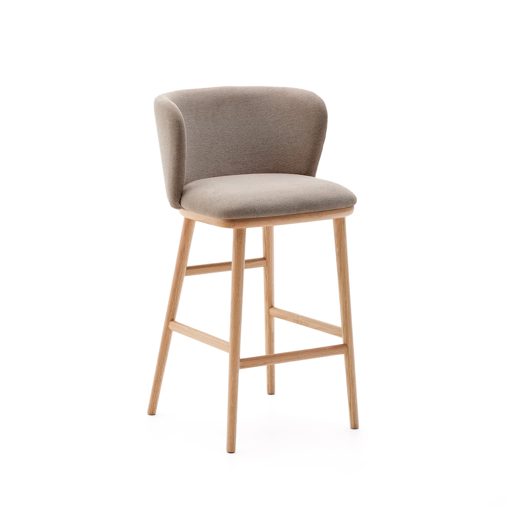 KAVE HOME Ciselia pall brun chenille massiv ask naturfärgad FSC Mix Credit 65 cm