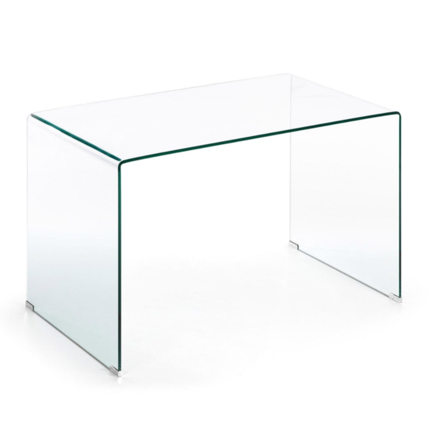 KAVE HOME Burano Skrivbord, Rektangulärt - Klarglas (125 x 70 cm)
