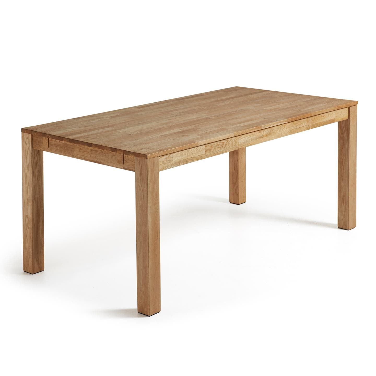 KAVE HOME Isbel matbord, med extra tallrikar - naturlig ek (140(220)x90)