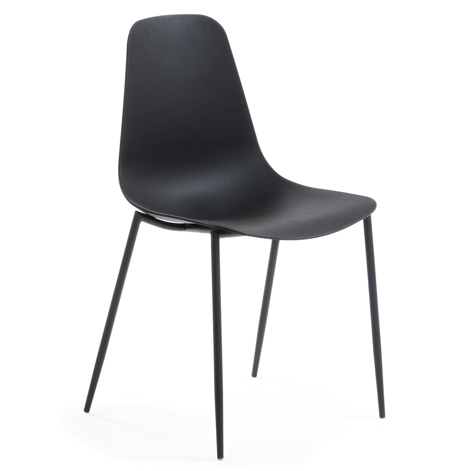 KAVE HOME Wassu matbordsstol - svart plast och metall