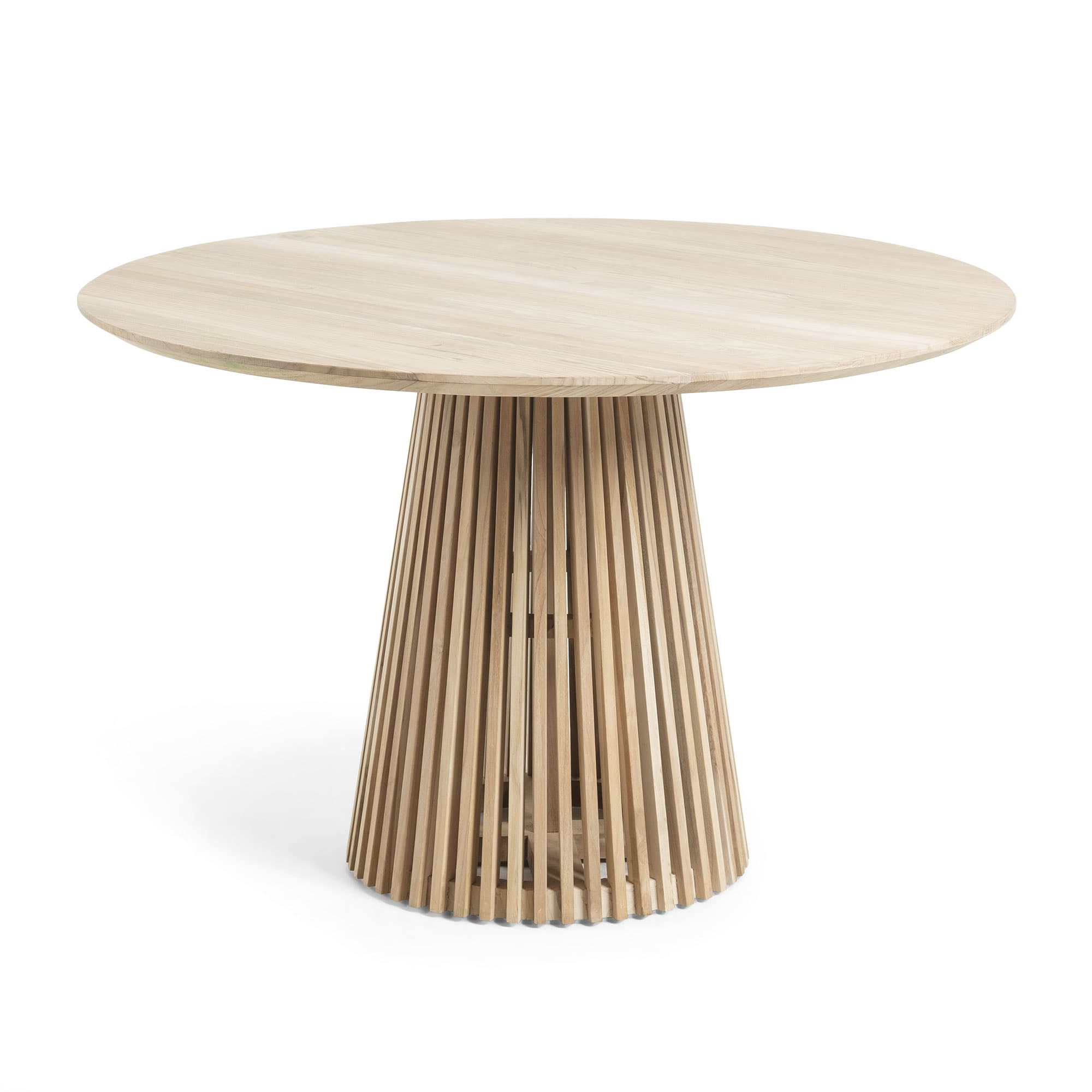 KAVE HOME Irune Matbord - Naturlig Teak, Runt (Ø 120 cm)