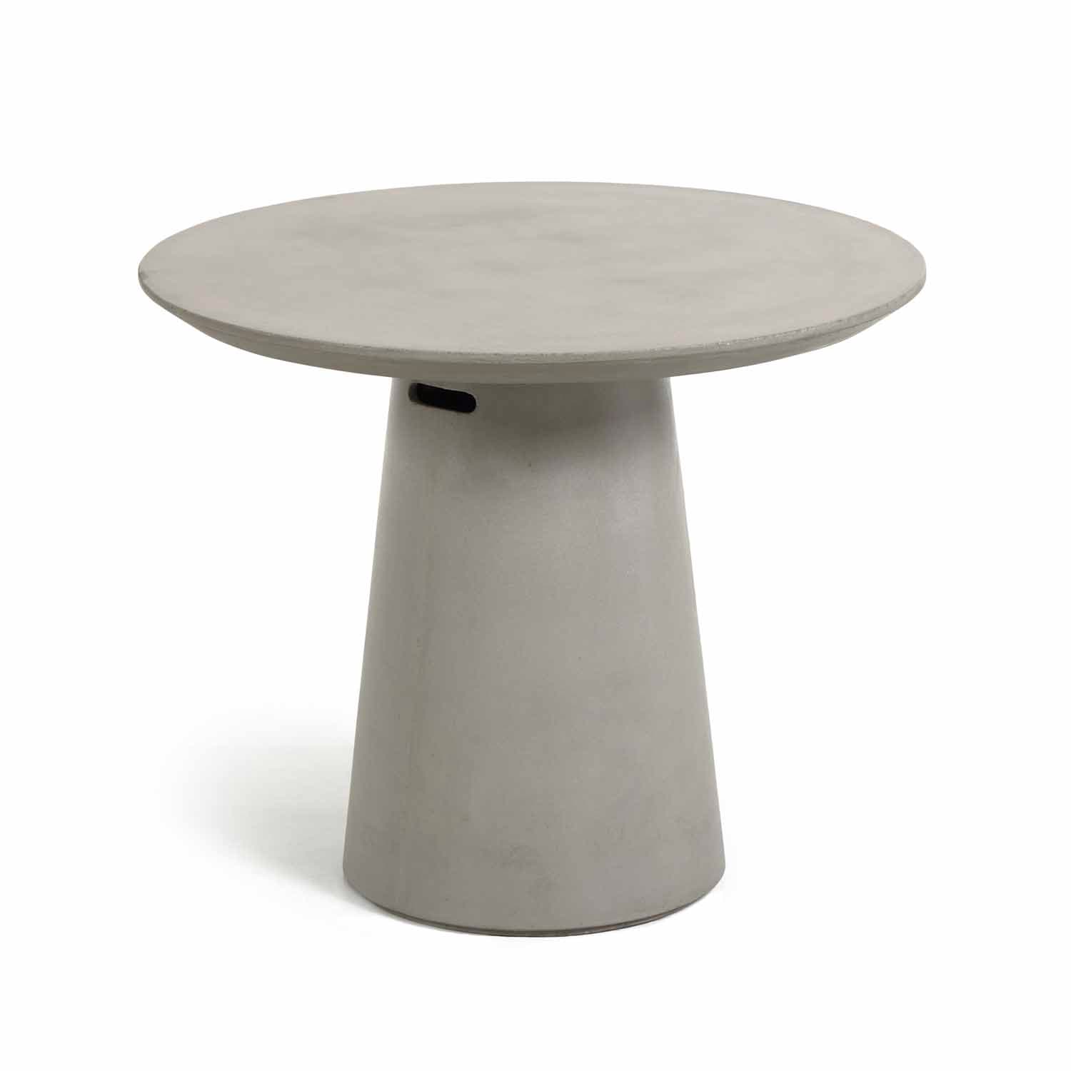 KAVE HOME Runt Itai Trädgårdsbord - Grå Cement (Ø 90 cm)