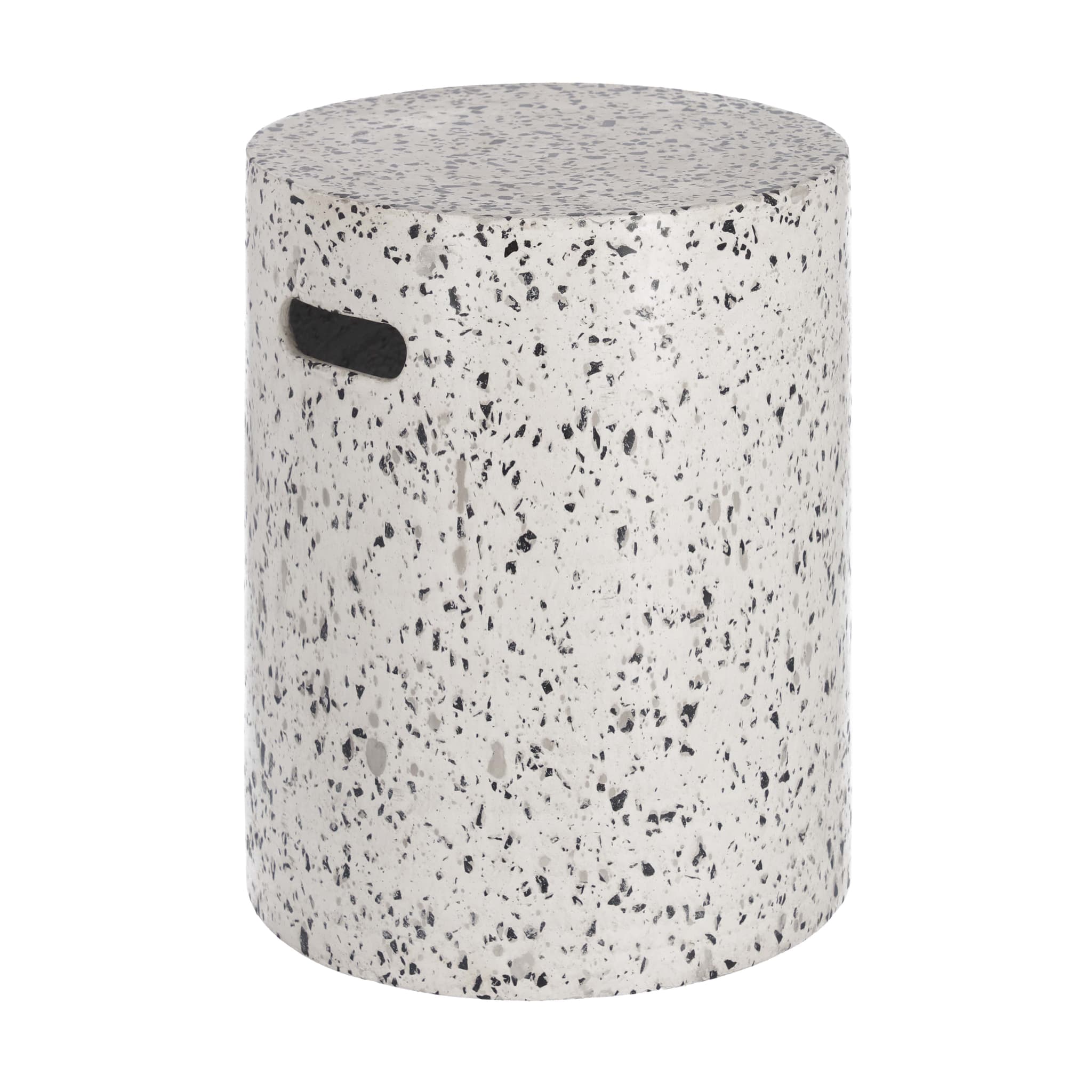 KAVE HOME Jenell Trädgårdsbord - Vit Terrazzo (Ø 35 cm)