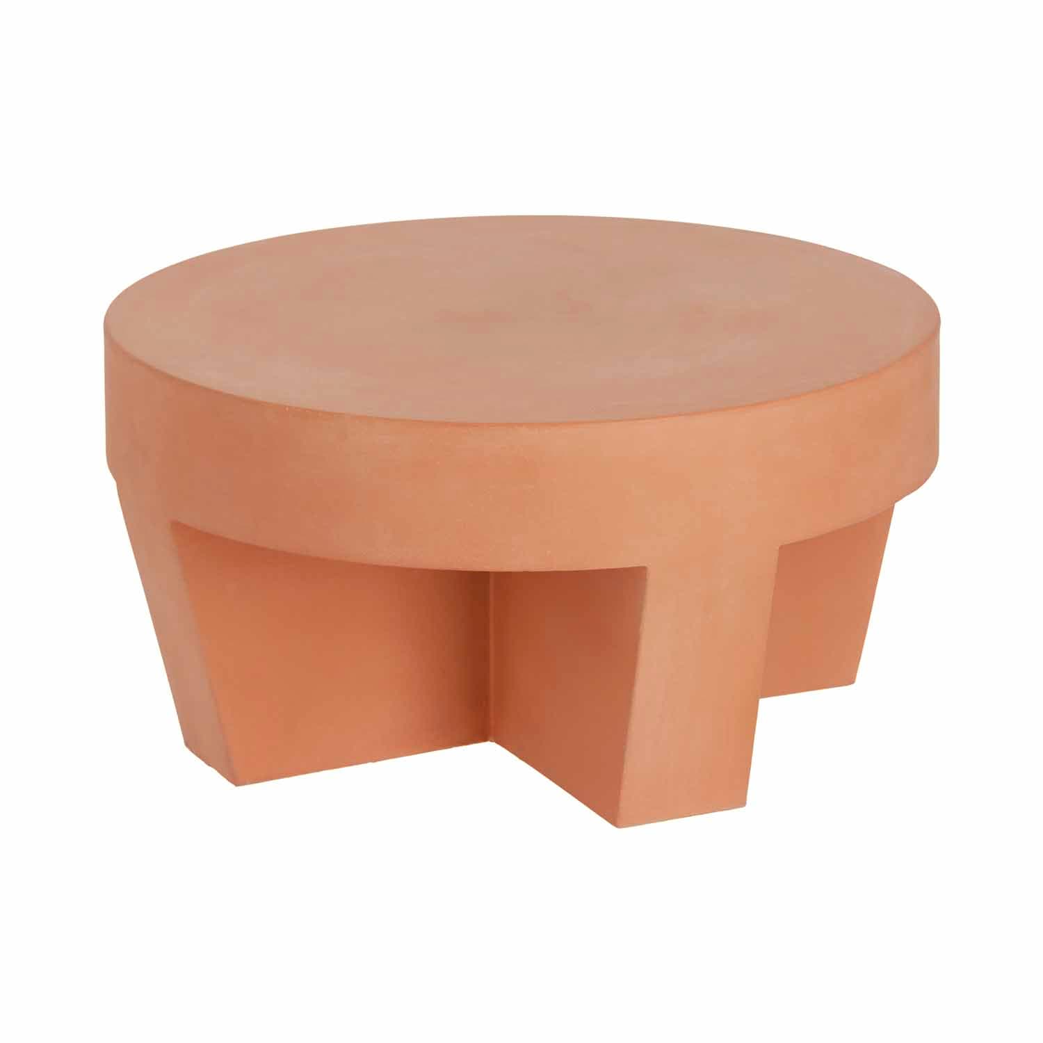 KAVE HOME Vilena Trädgårdsbord, Runt - Terracotta (Ø 60 cm)