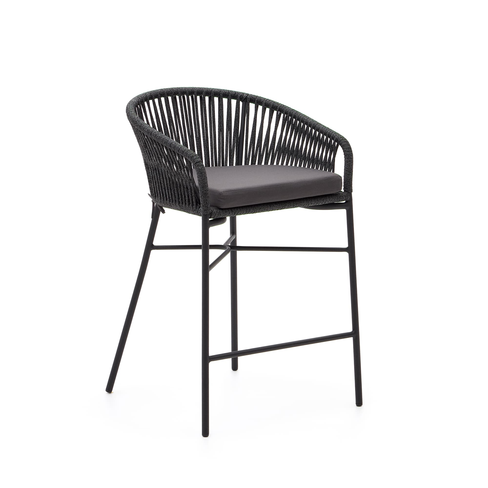 KAVE HOME Yanet reppall i svart 65 cm hög