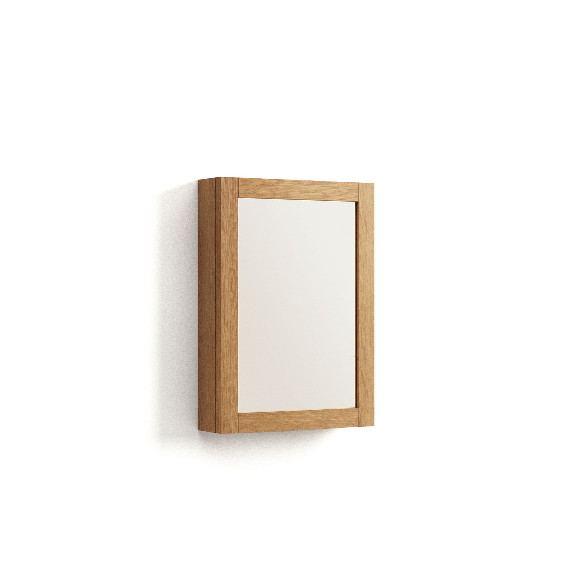 KAVE HOME Plubia medicinskåp med spegel i massiv teak, 50 x 70 cm