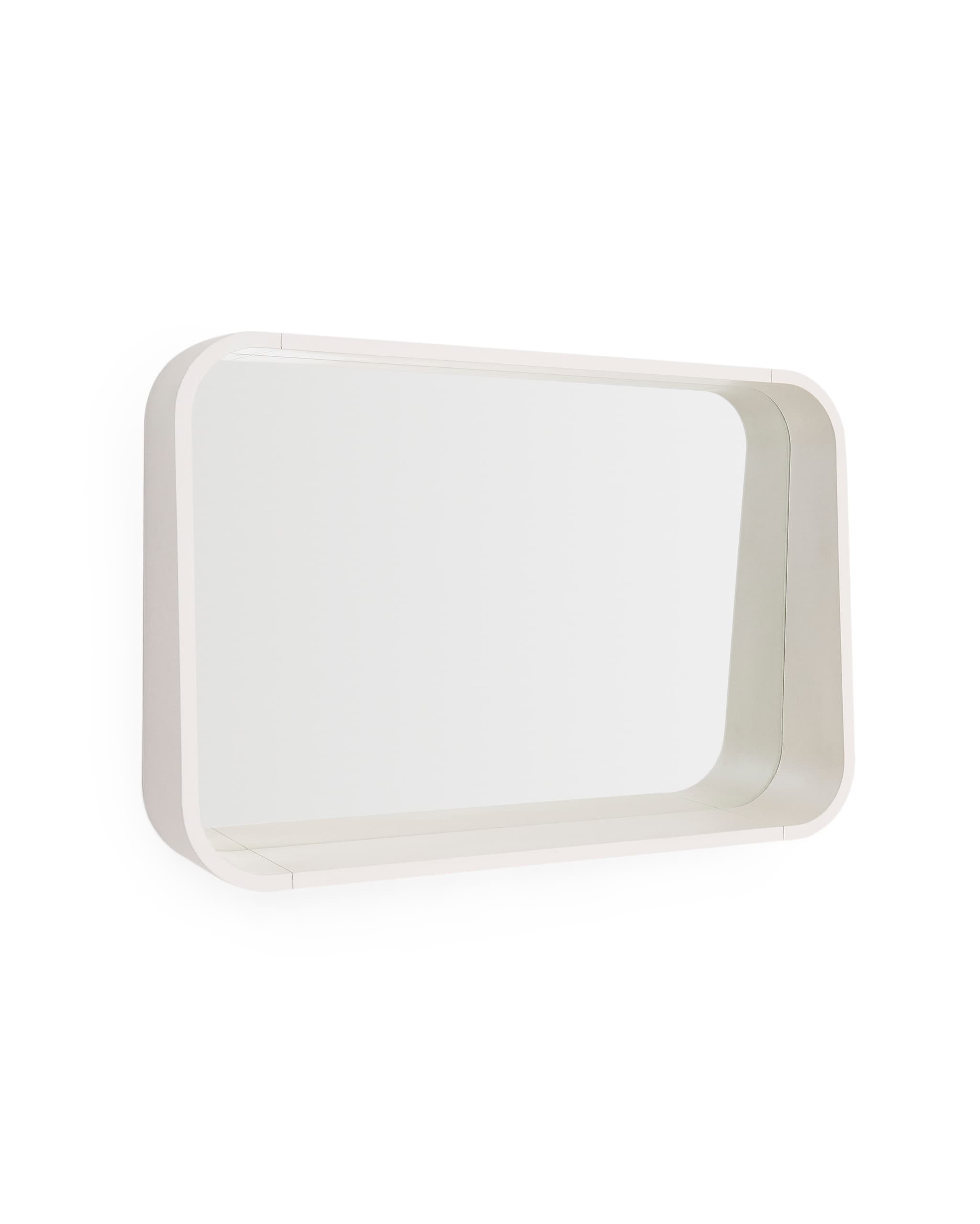KAVE HOME Salaya-spegel i lackerad beige asklaminerad plywood 90 x 60 cm