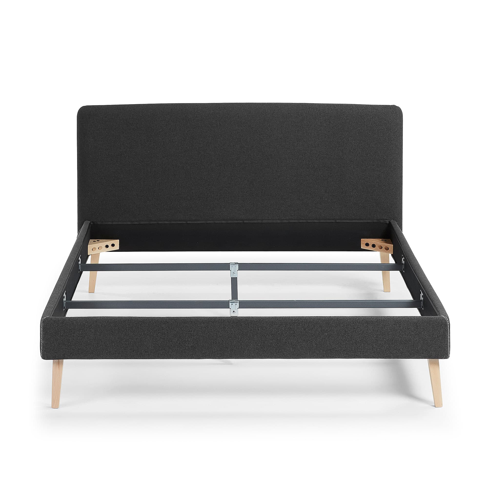 KAVE HOME Dyla sängöverdrag - svart tyg (för en 160x200cm sängram)