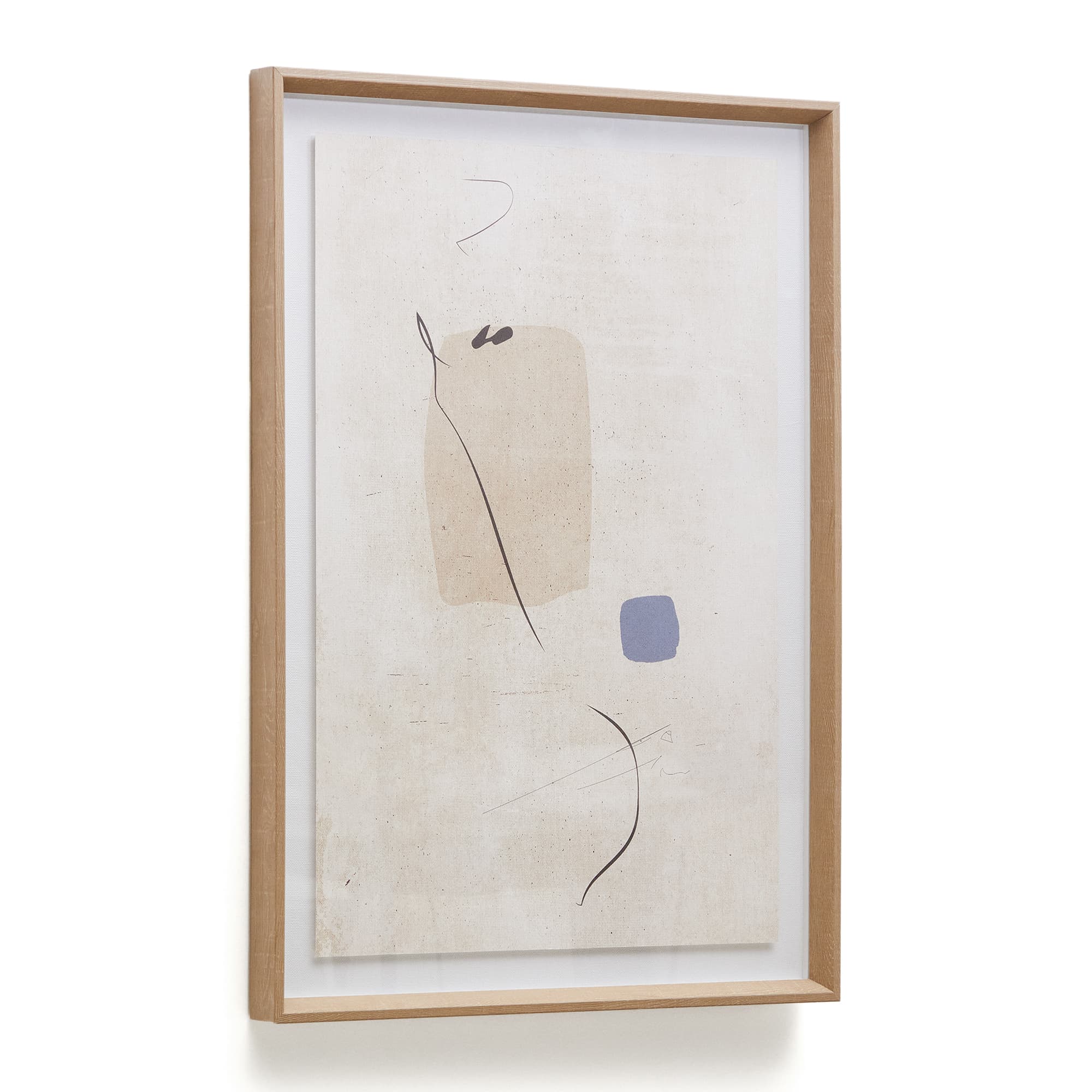 KAVE HOME Sormi abstrakt beige målning 50 x 70 cm