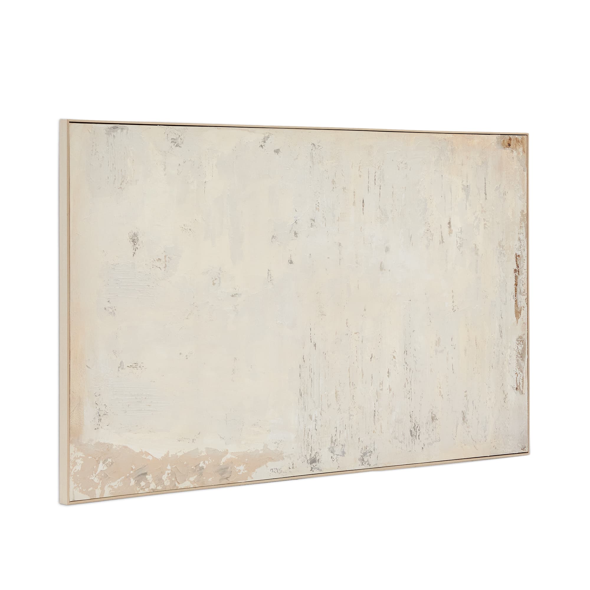 KAVE HOME Abstrakt målning Silpa i ljusbeige 200 x 120 cm