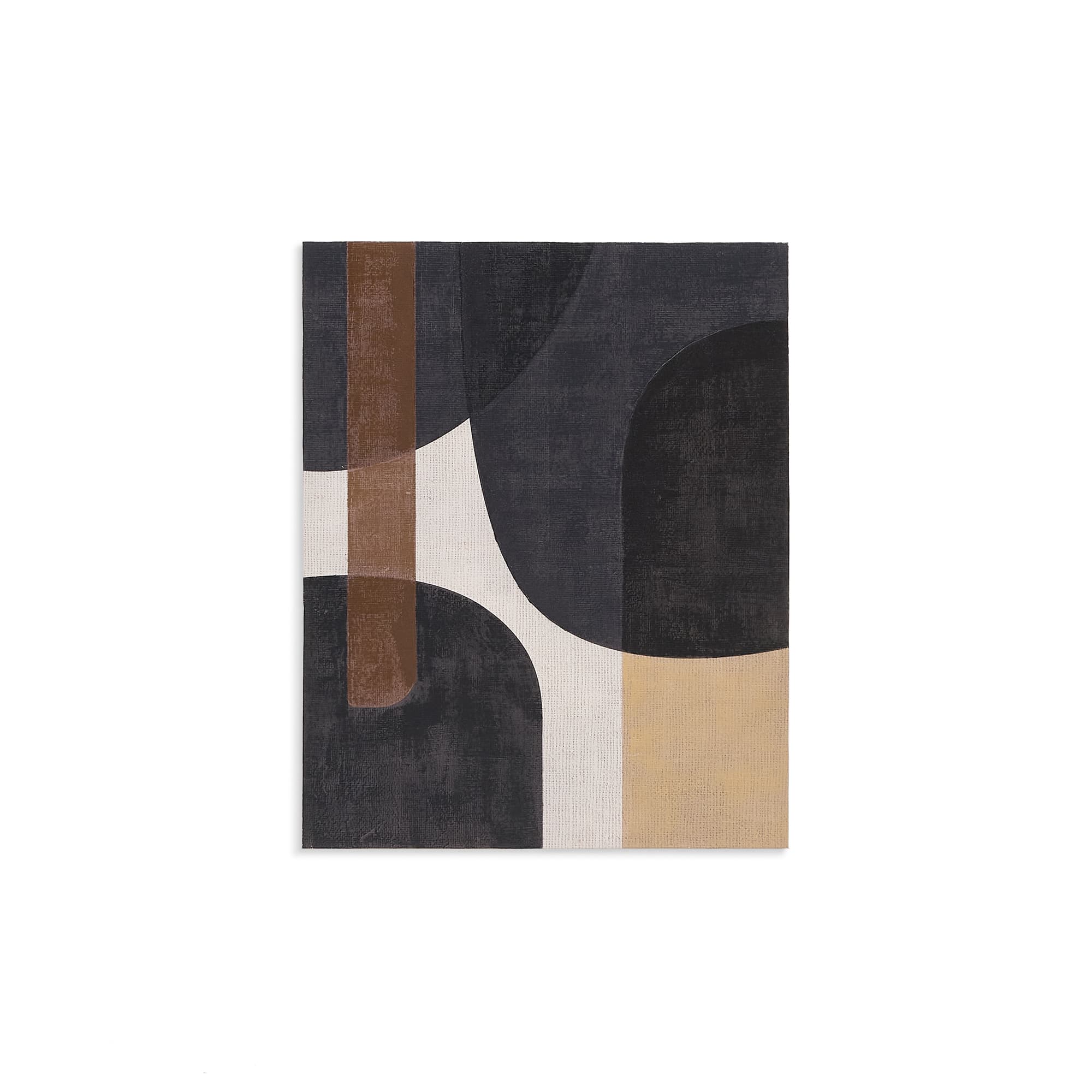 KAVE HOME Tonol, brun abstrakt duk, 100 x 80 cm