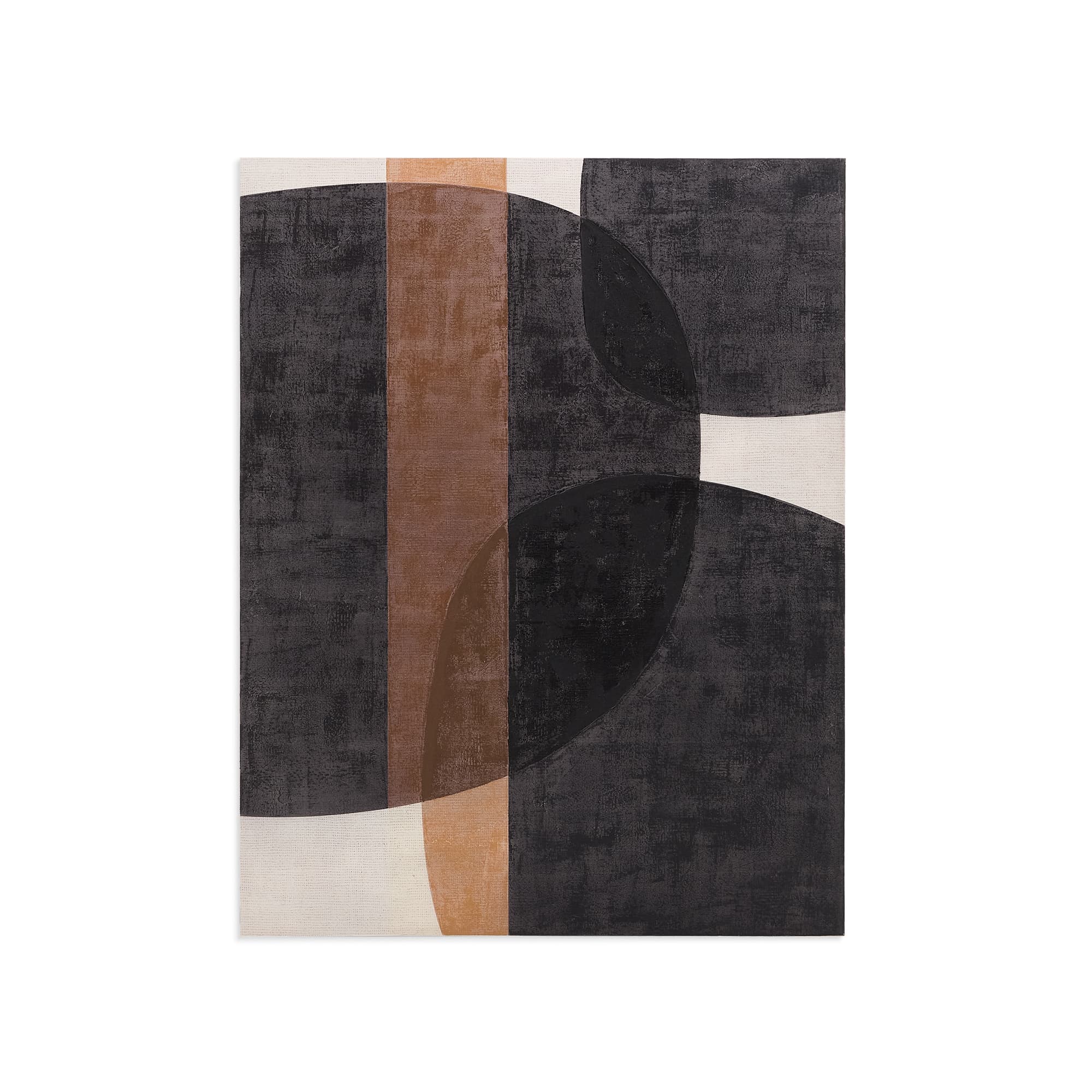 KAVE HOME Tonol, brun abstrakt duk, 180 x 140 cm