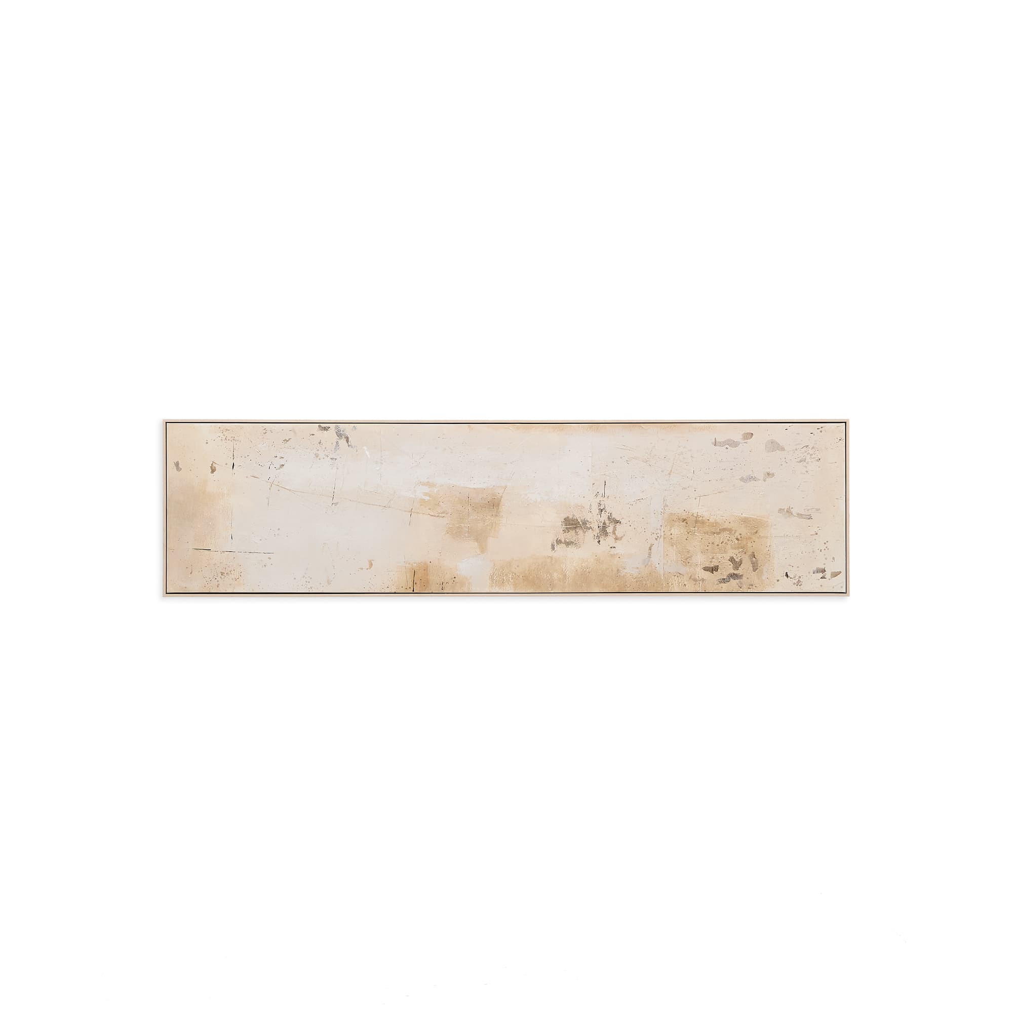 KAVE HOME Silpa mörkbeige abstrakt tavla, 182 x 47 cm