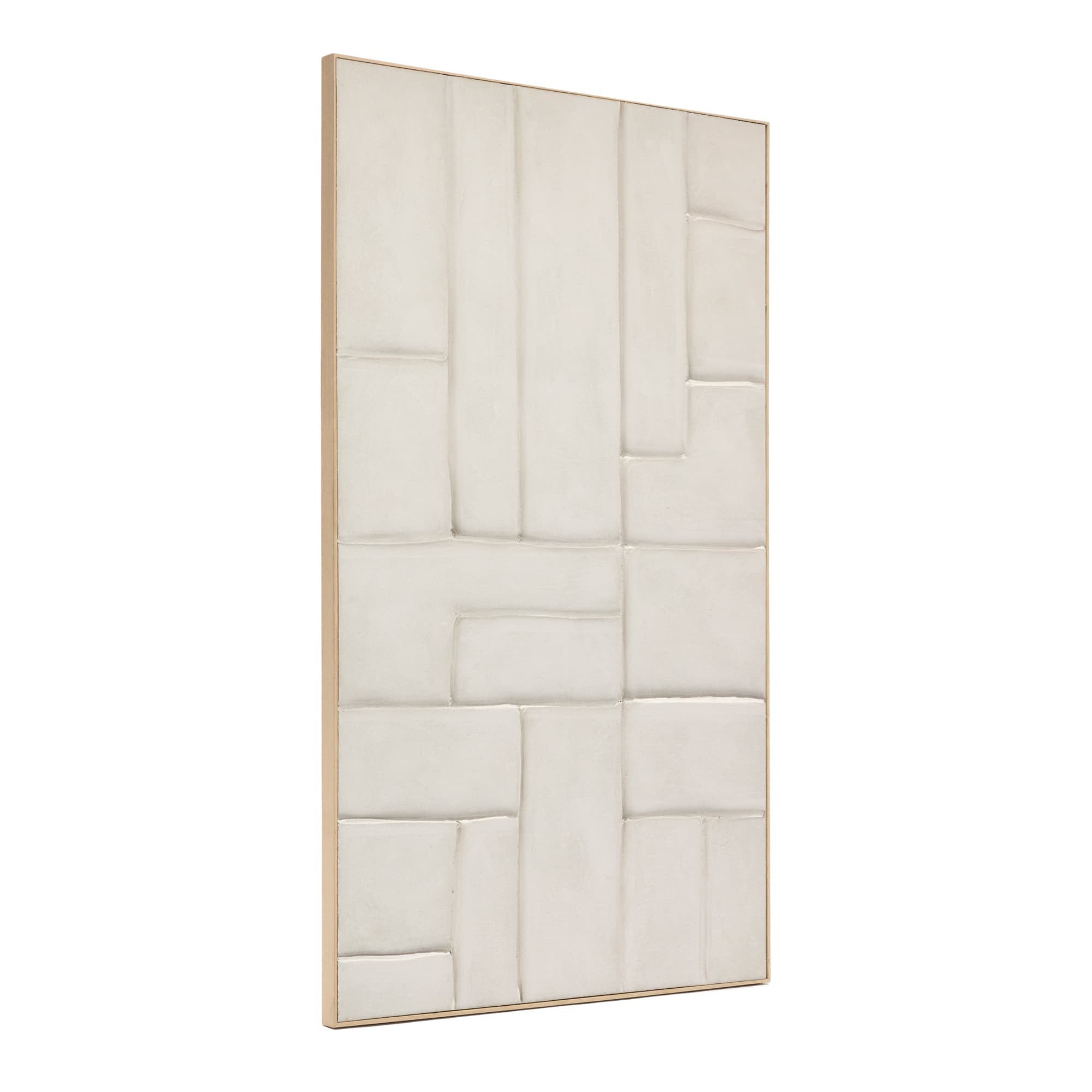 KAVE HOME Klis vit linnetavla med geometriska former, 120 x 200 cm
