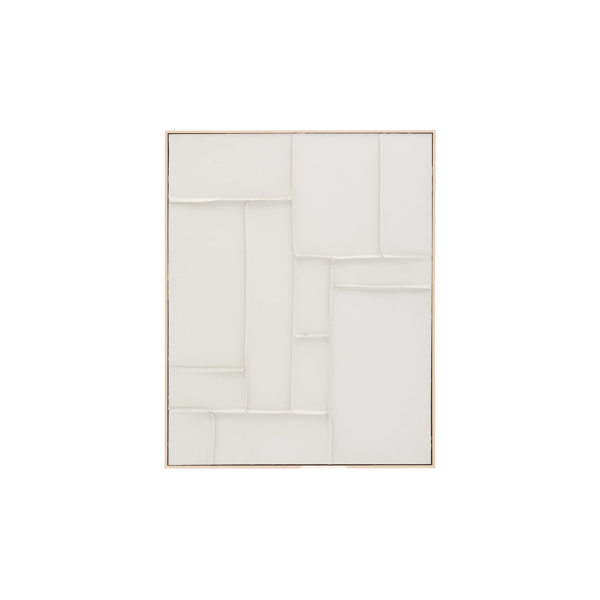 KAVE HOME Klis vit linnetavla med geometriska former, 80 x 100 cm