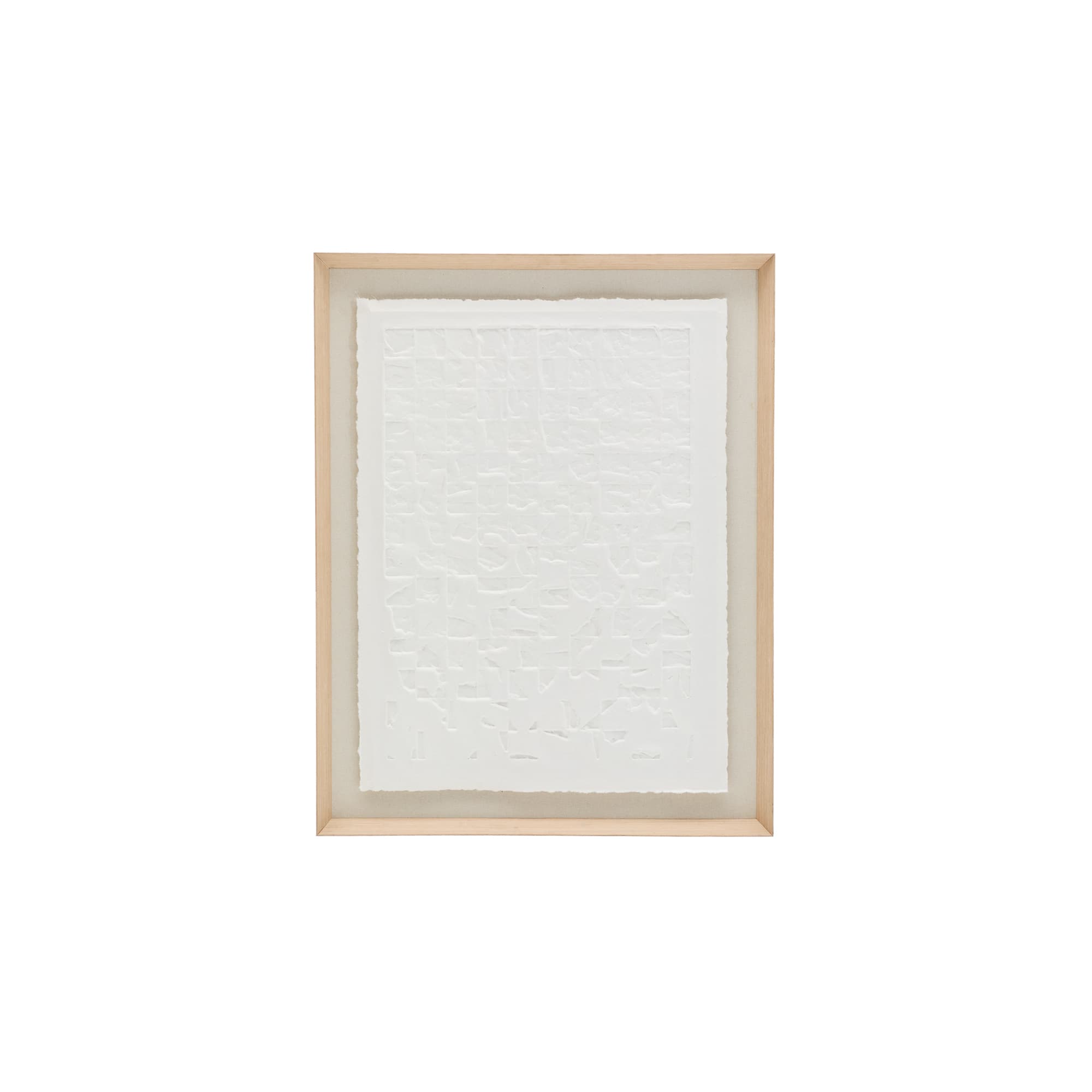 KAVE HOME Annia vit, papier-maché-tavla, 90 x 70 cm