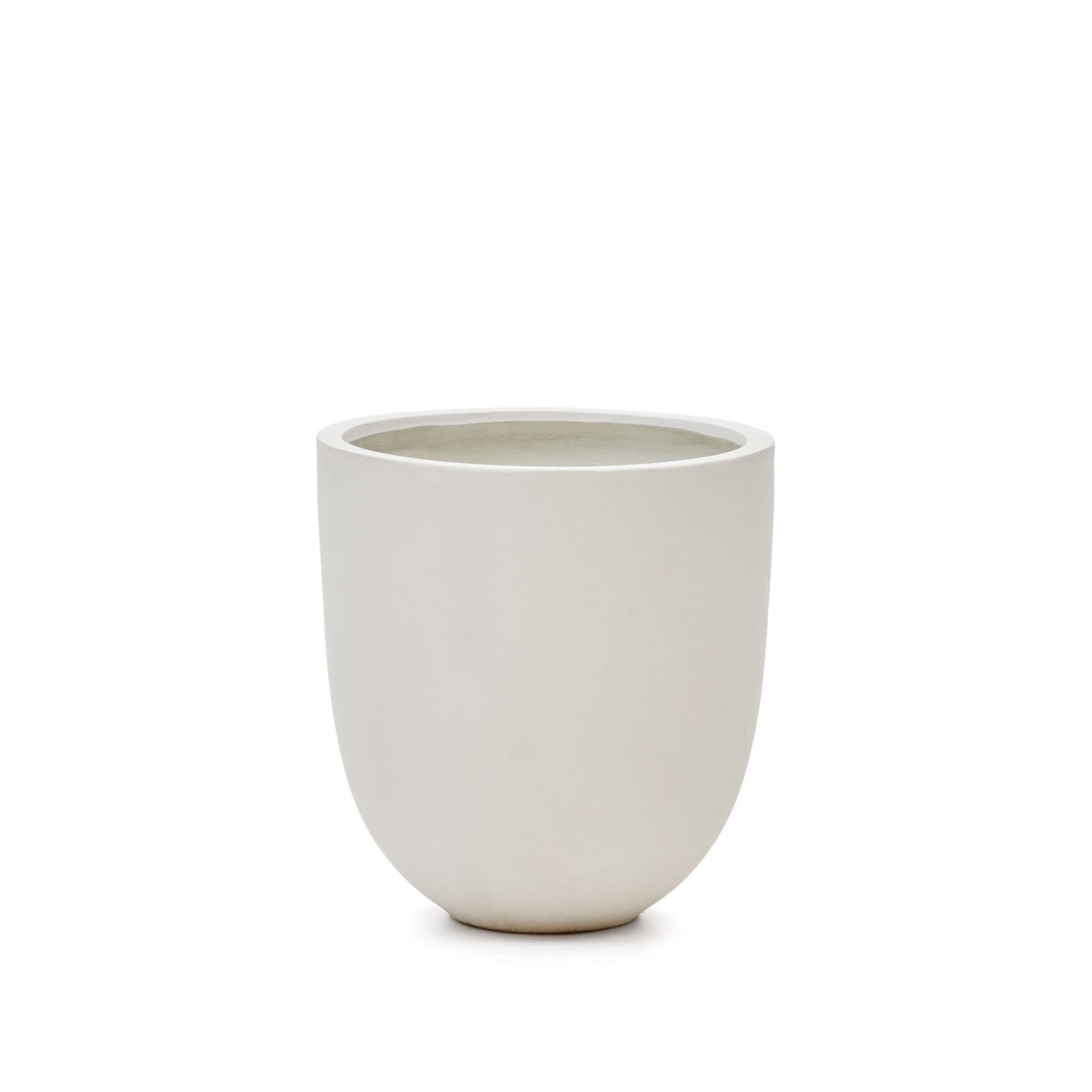 KAVE HOME Aiguablava kruka i vit cement, Ø56 cm