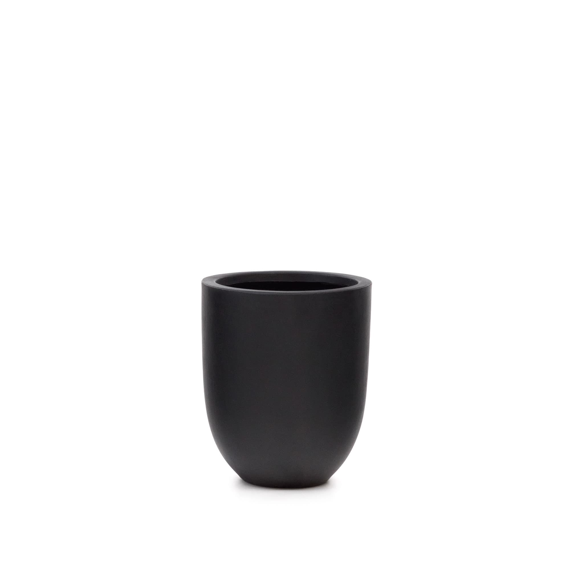 KAVE HOME Aiguablava kruka i svart cement, Ø39 cm