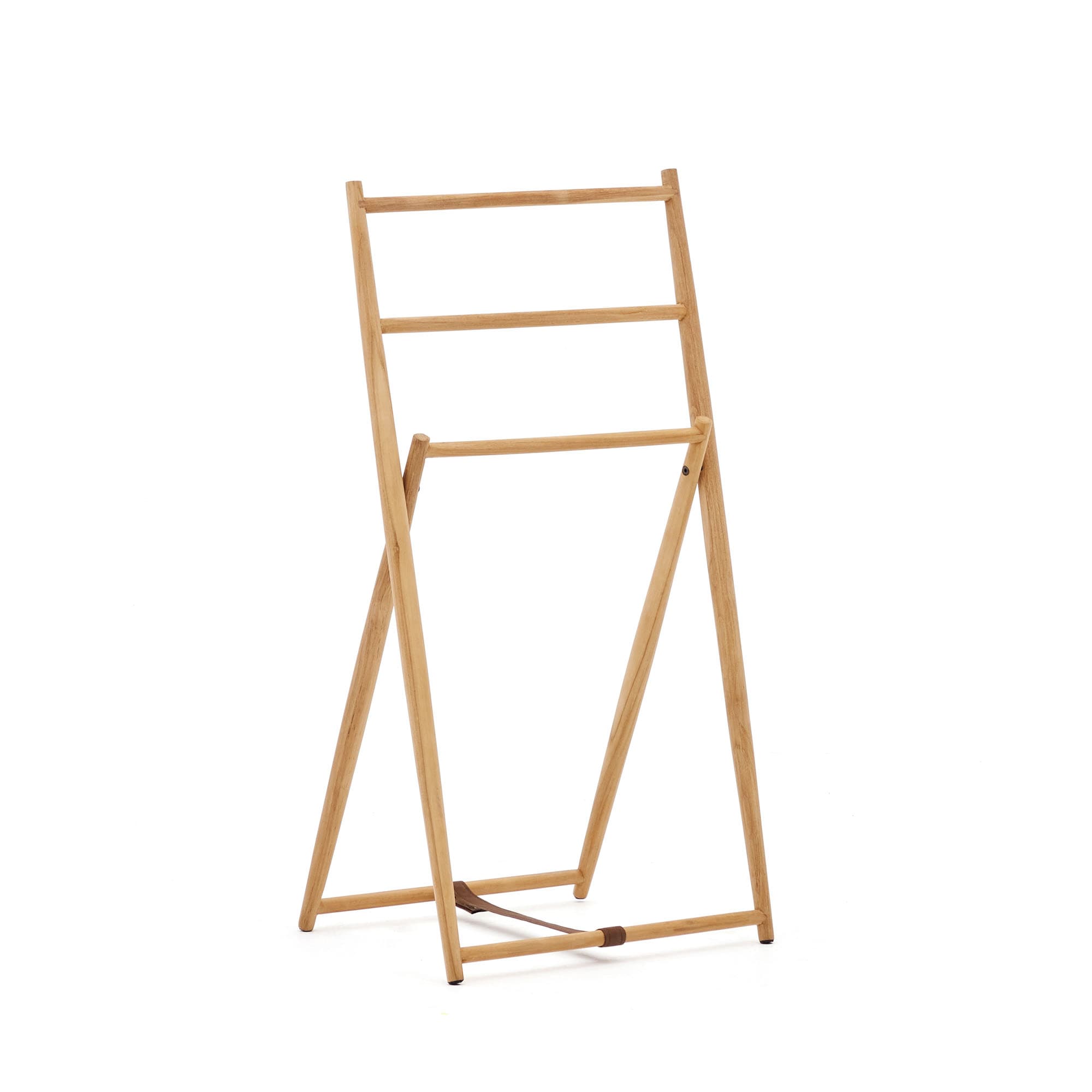 KAVE HOME Roxana handdukshängare i massiv teak, 50 x 95 cm