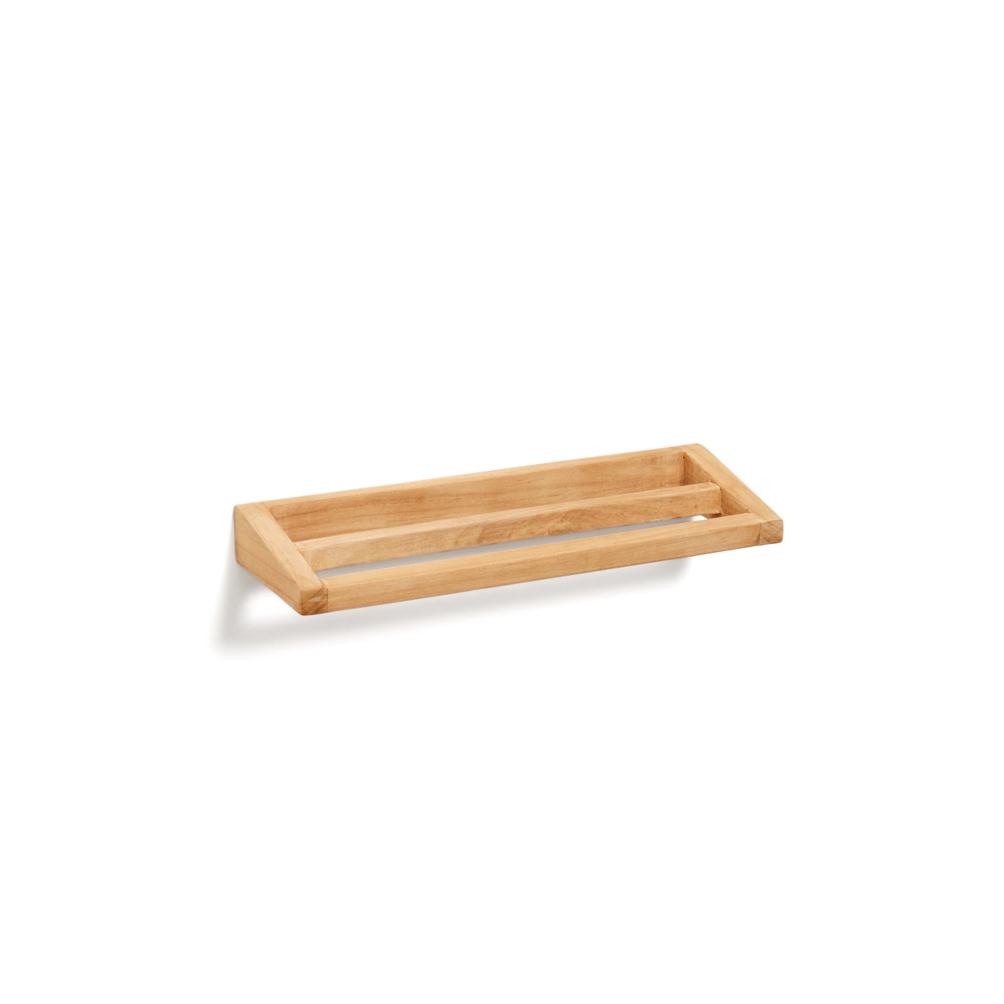 KAVE HOME Kenta handdukshängare i massiv teak, 40 x 5 cm
