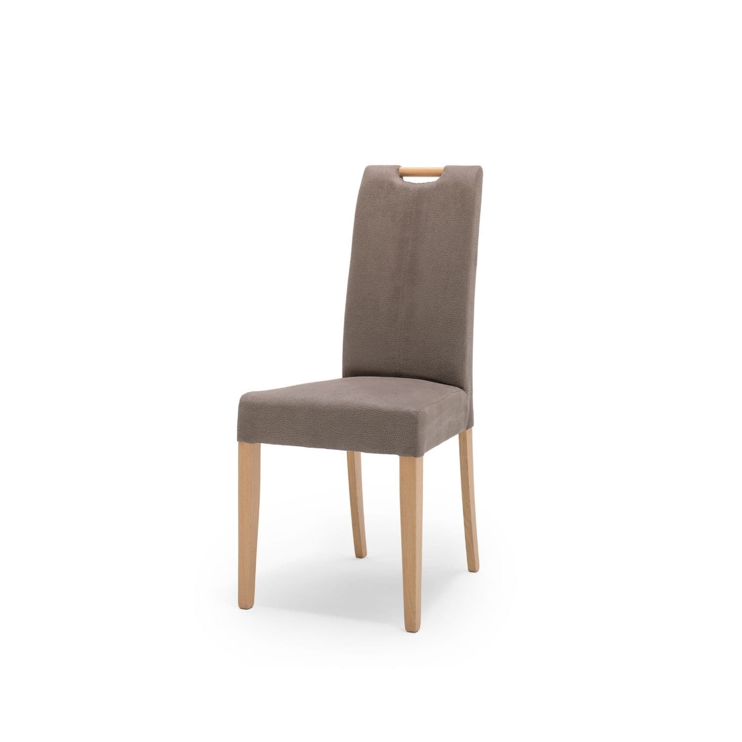 NocNoi Flynder Matstol - Taupe / Naturtyg / Ek