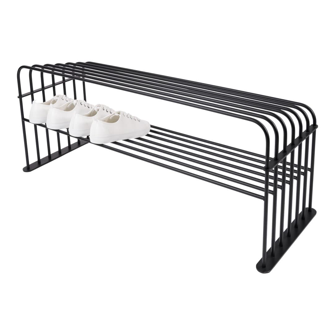 SPINDER DESIGN Grille skoställ, m. 2 hyllplan - svart stål (B:100)