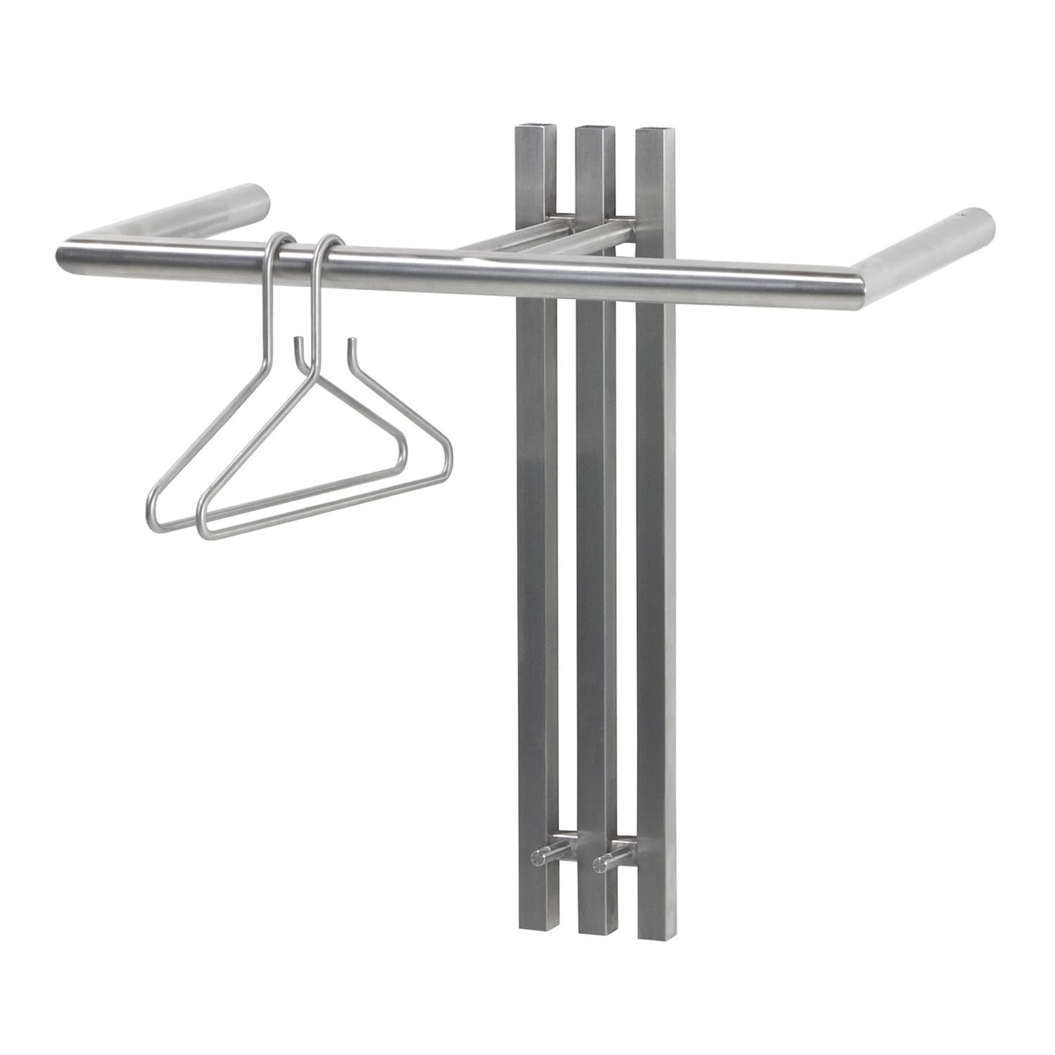 SPINDER DESIGN Senza klädhängare, med 2 krokar och hängstång - stål