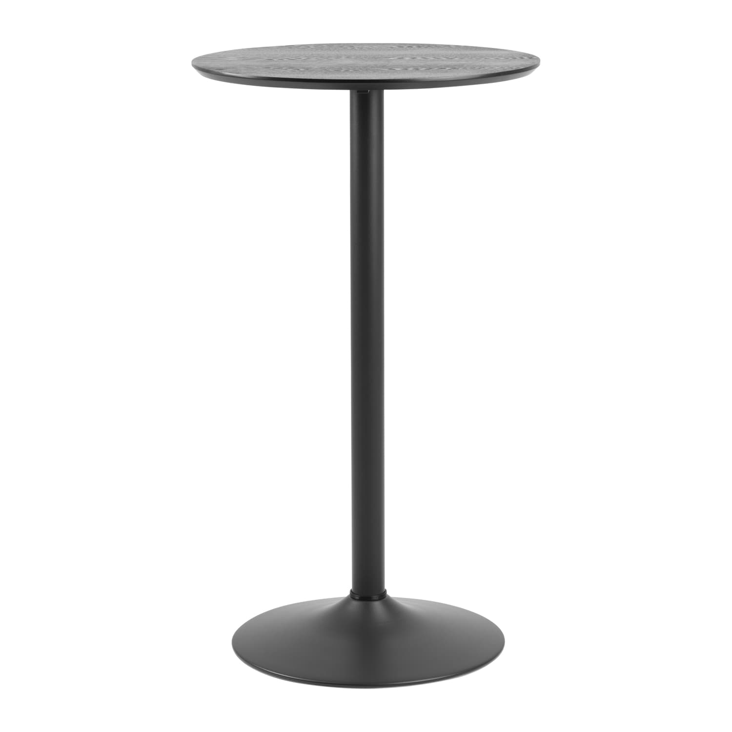 ACT NORDIC Ibiza Runt Barbord - Svart Askfanér och Metall (Ø 60 cm)