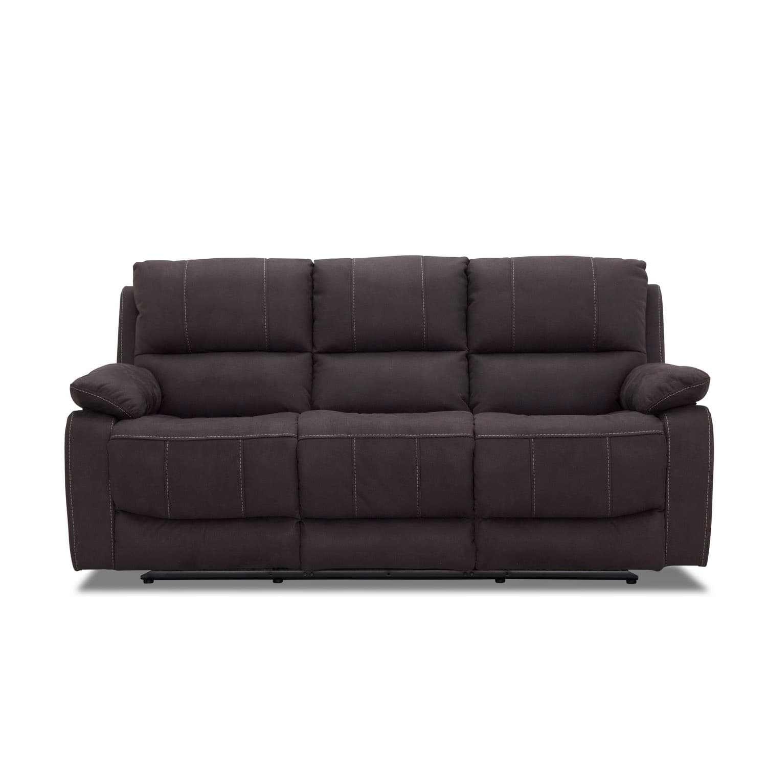 HAGA Texas 3-sits Reclinerssoffa - Grå Polyester och Plast