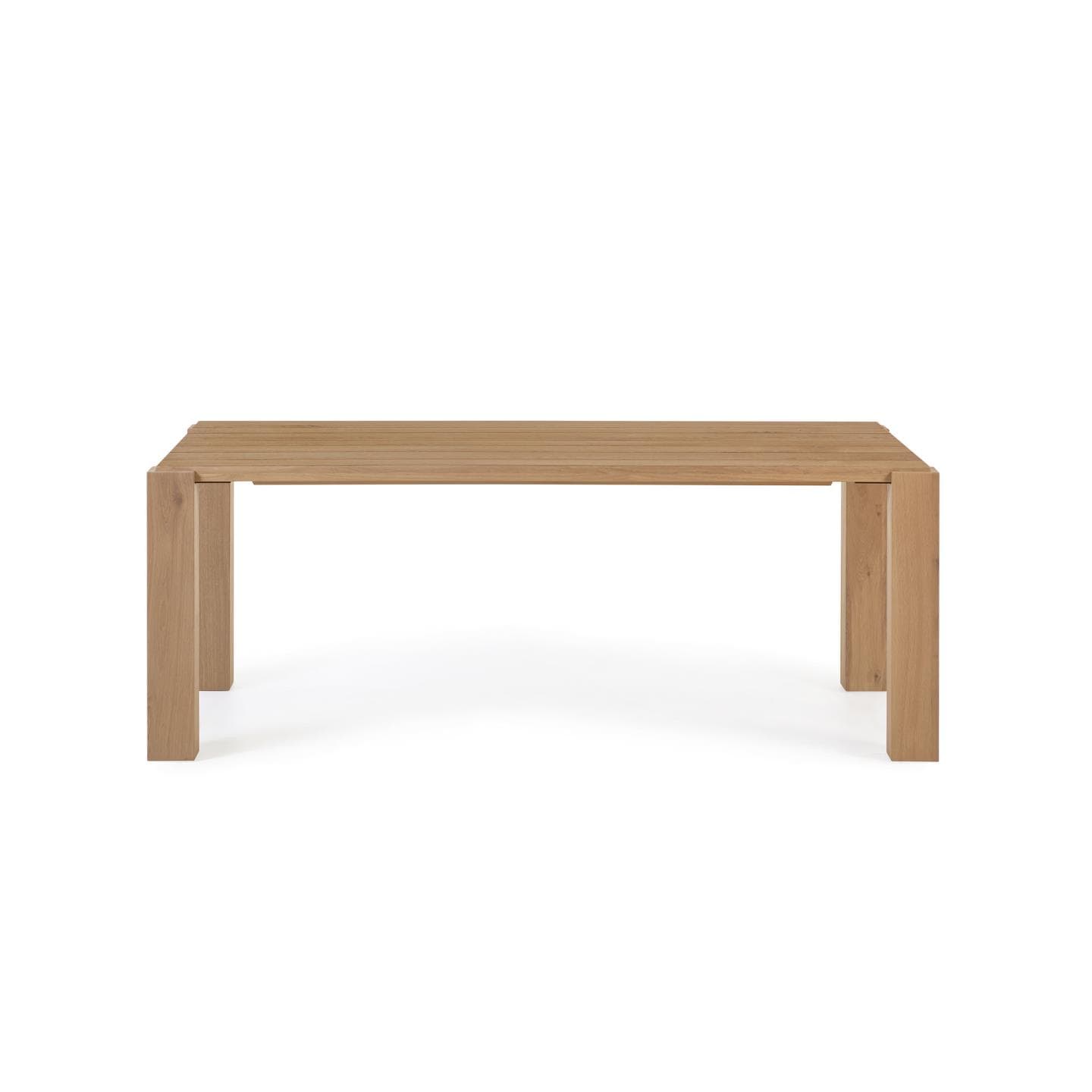 KAVE HOME Deyanira matbord, rektangulärt - naturlig ekfanér och ekträ (200x100)