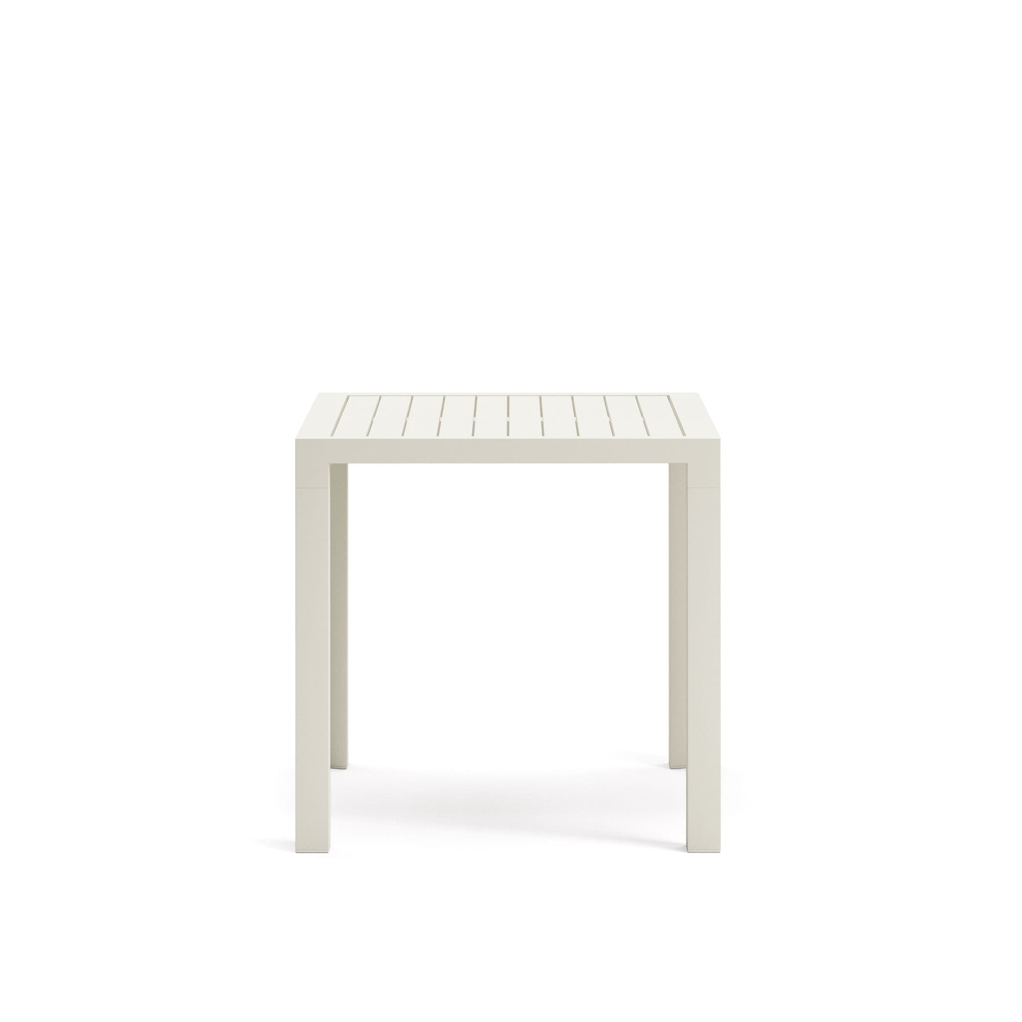 KAVE HOME Culip trädgårdsbord, fyrkantigt - vit aluminium (77x77)