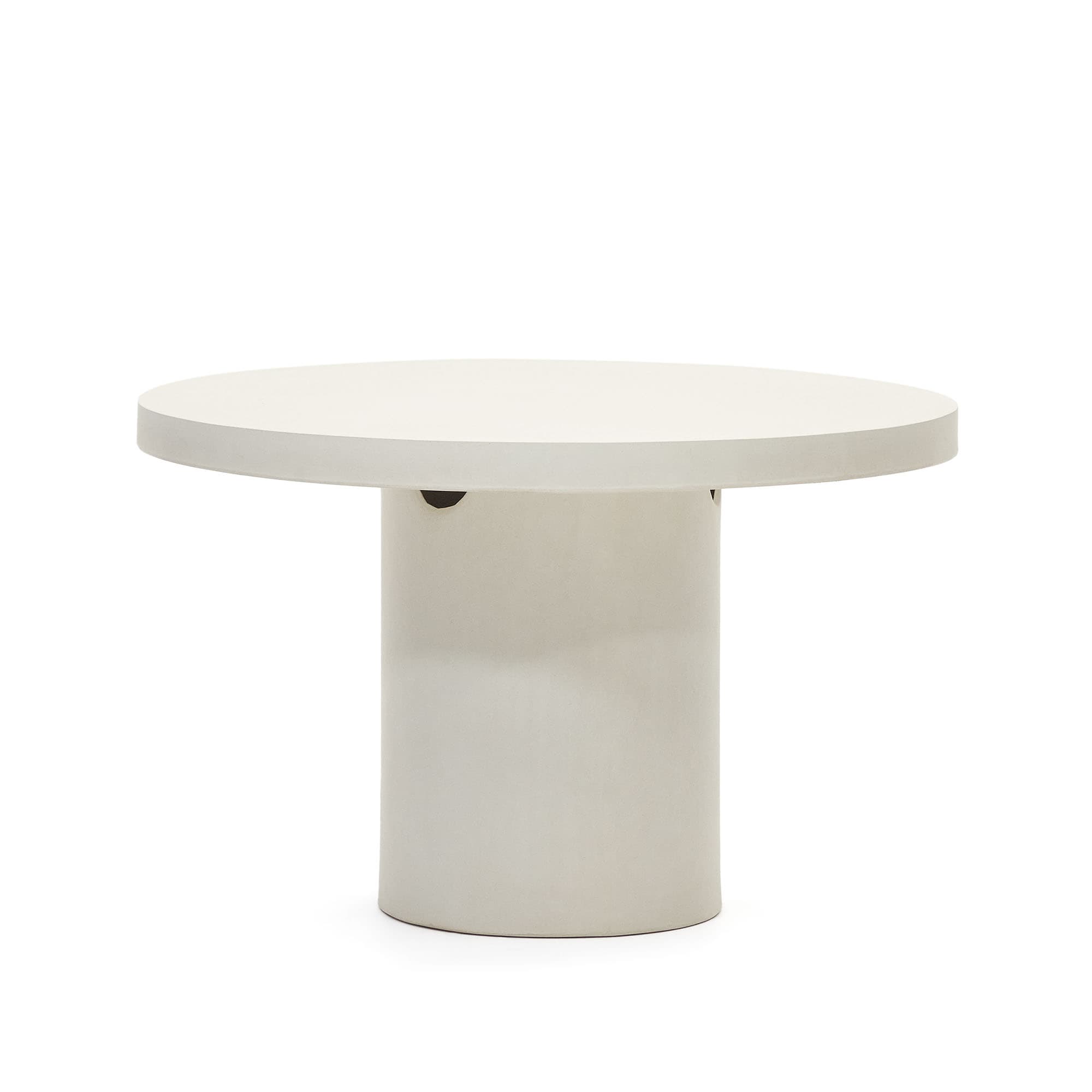 KAVE HOME Aiguablava matbord, runt - vit cement (Ø120)