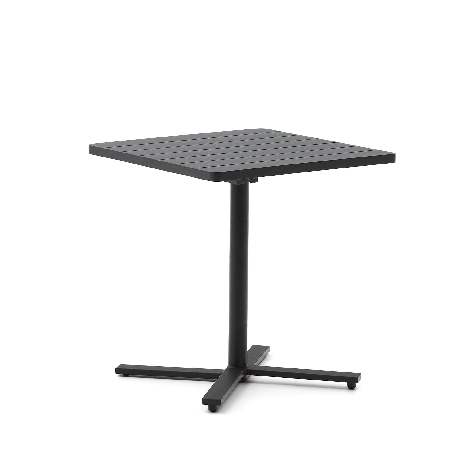 KAVE HOME Torreta fällbart utebord av aluminium med mörkgrå finish 70 x 70 cm