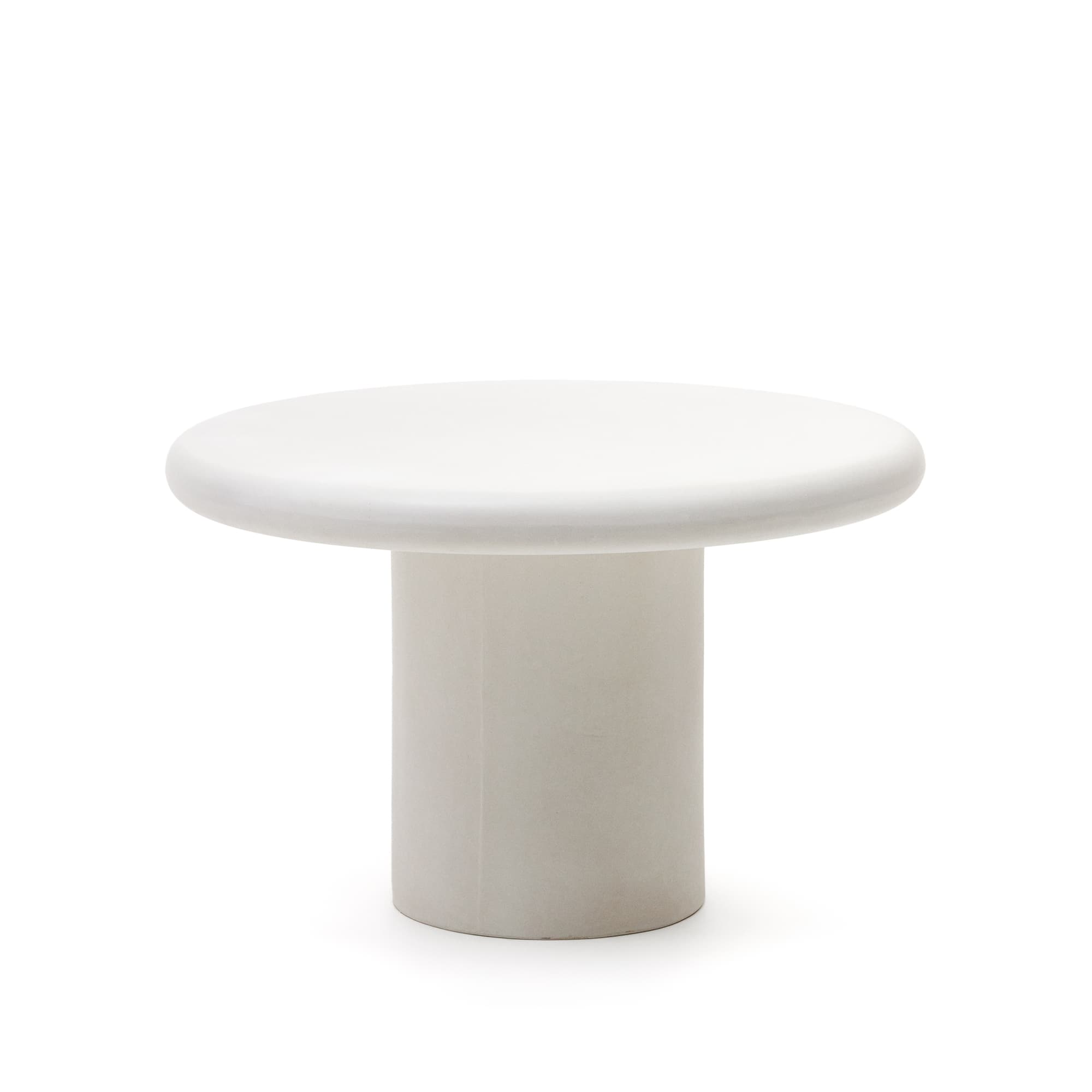 KAVE HOME Addaia Runt bord av vit cement Ø: 120 cm