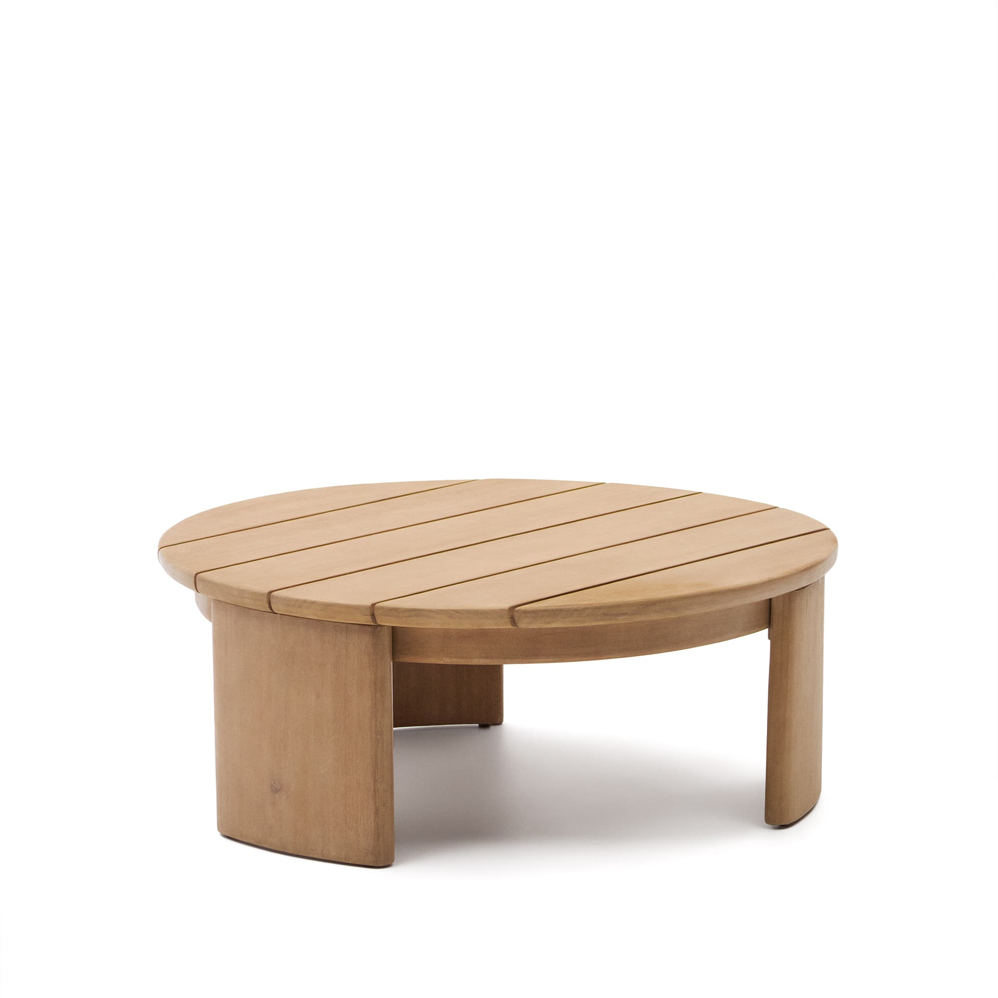 KAVE HOME Xoriguer soffbord i massivt eukalyptusträ Ø: 90 cm FSC 100%.