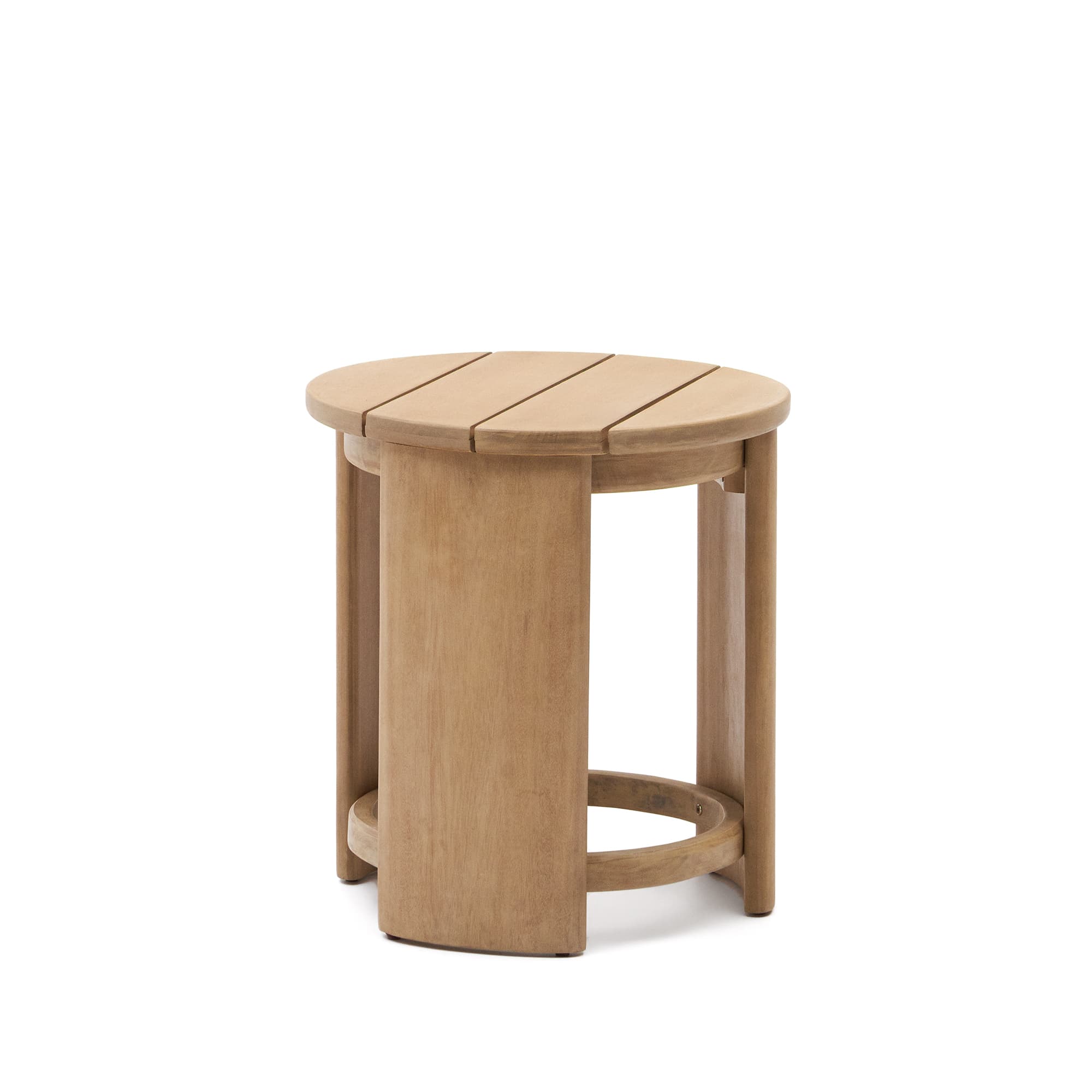 KAVE HOME Xoriguer sidobord i massivt eukalyptusträ Ø: 56 cm FSC 100%.