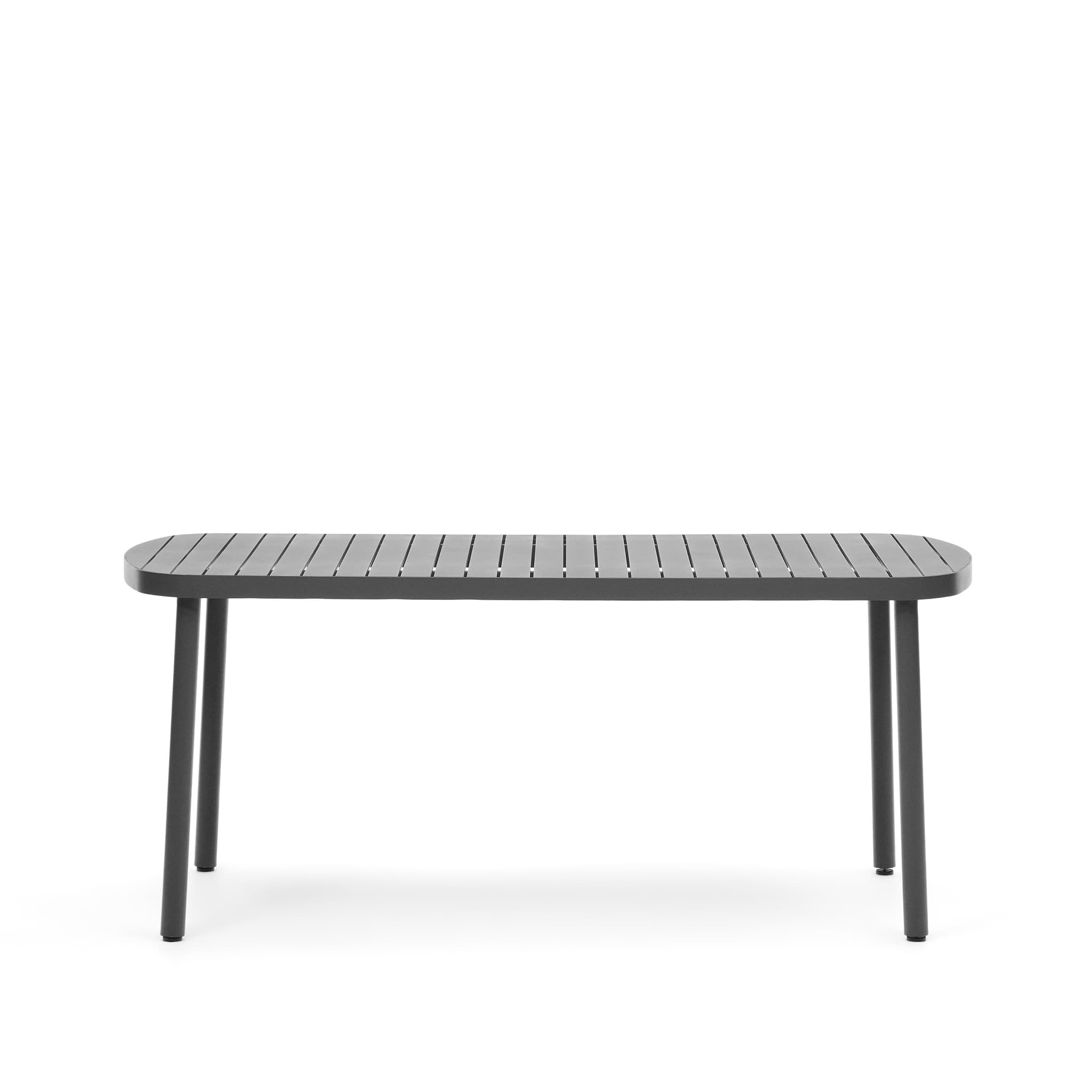 KAVE HOME Joncols trädgårdsbord, rektangulärt - grått aluminium (180x90)