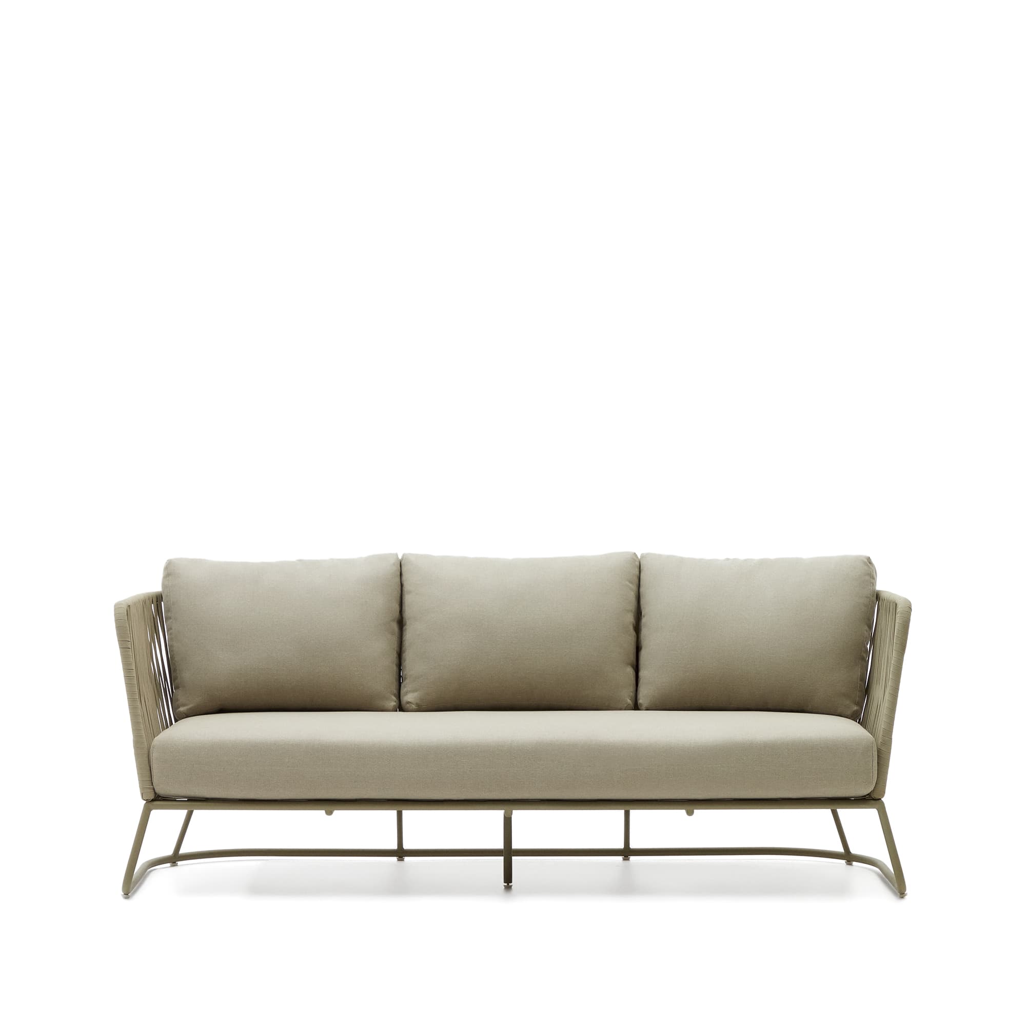 KAVE HOME Saconca 3-sits utomhussoffa av tråd och gröngalvaniserat stål, 189 cm