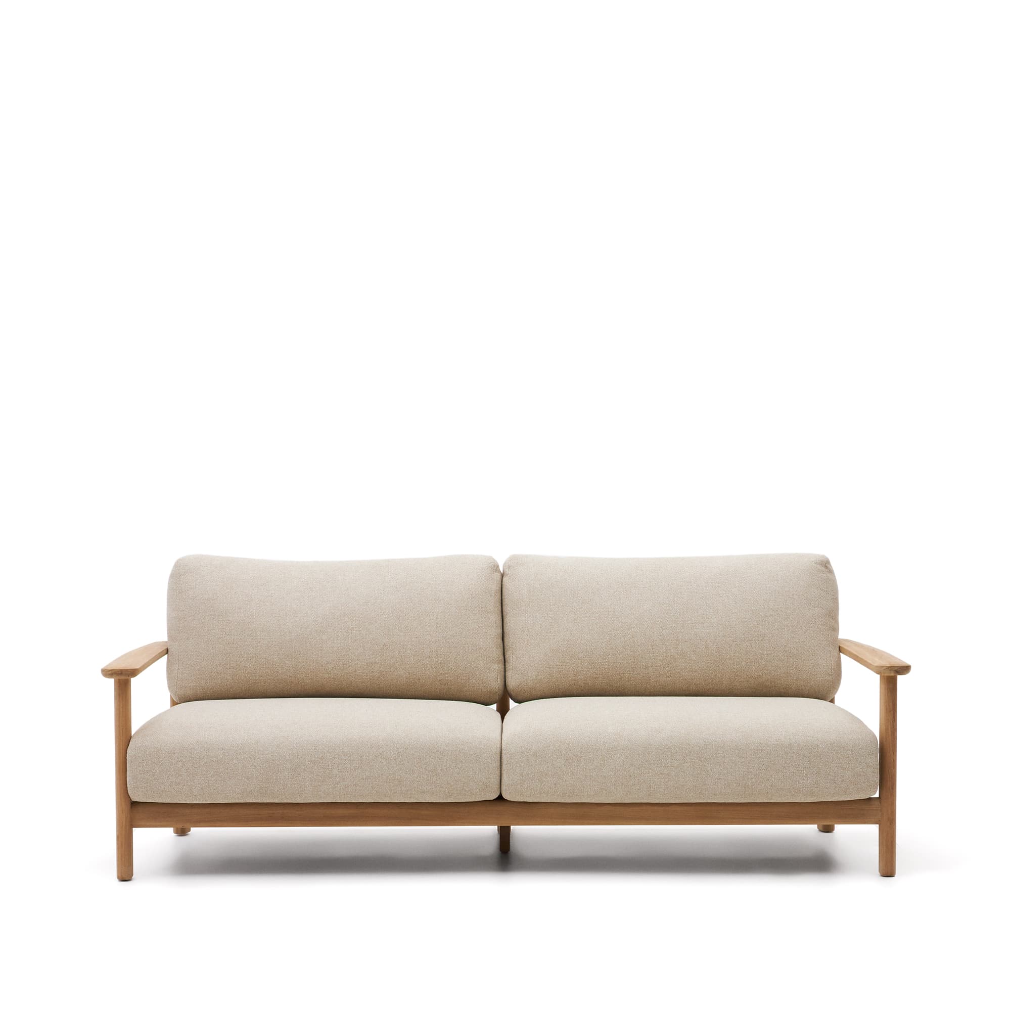 KAVE HOME Tirant 3-sits soffa av massiv teak 212 cm FSC 100%.