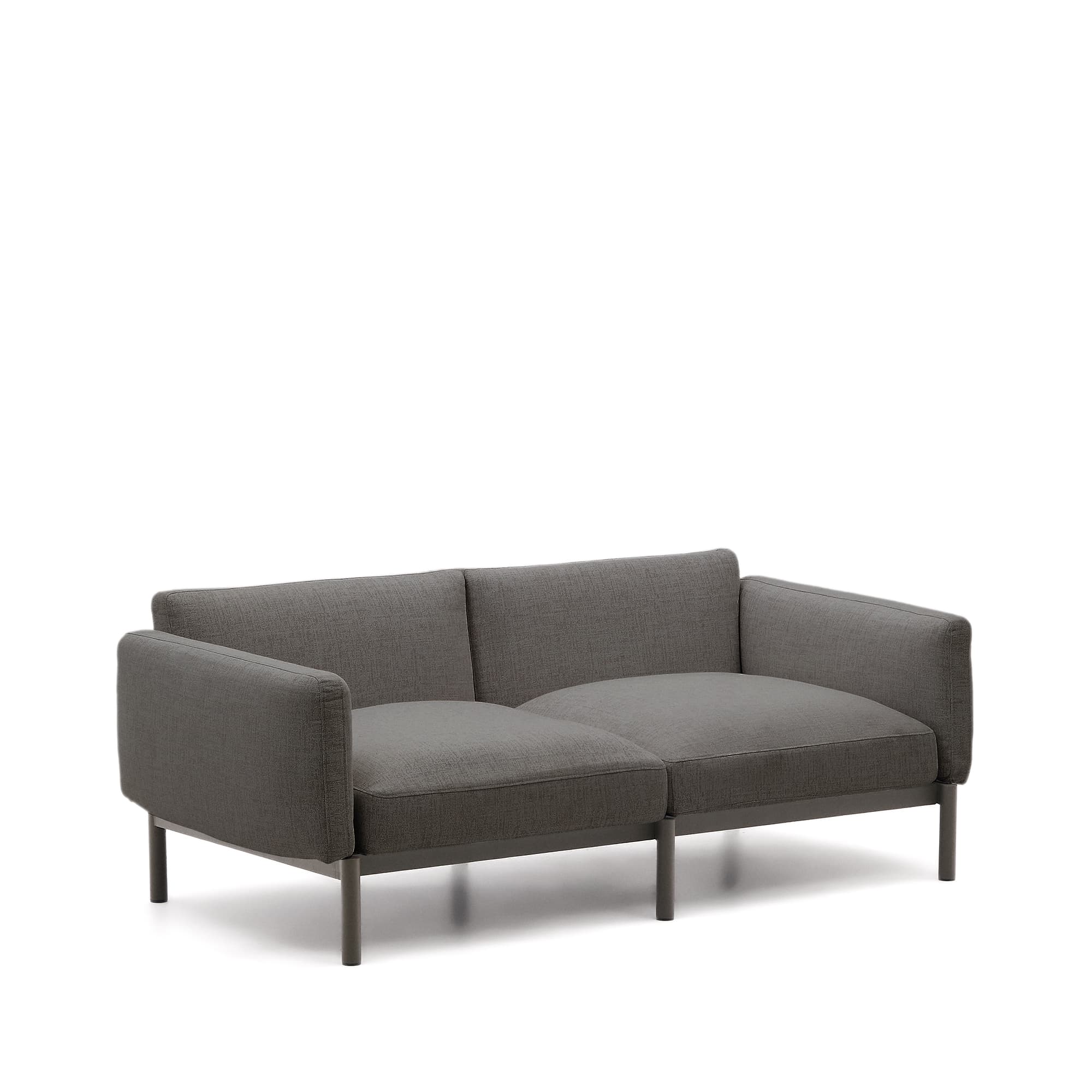 KAVE HOME Sorell modulär 2-sits utomhussoffa i aluminium med grå finish 201 cm
