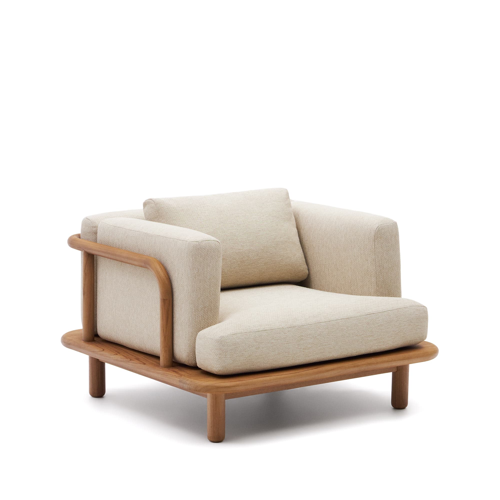 KAVE HOME Turqueta fåtölj av massiv teak FSC 100%.