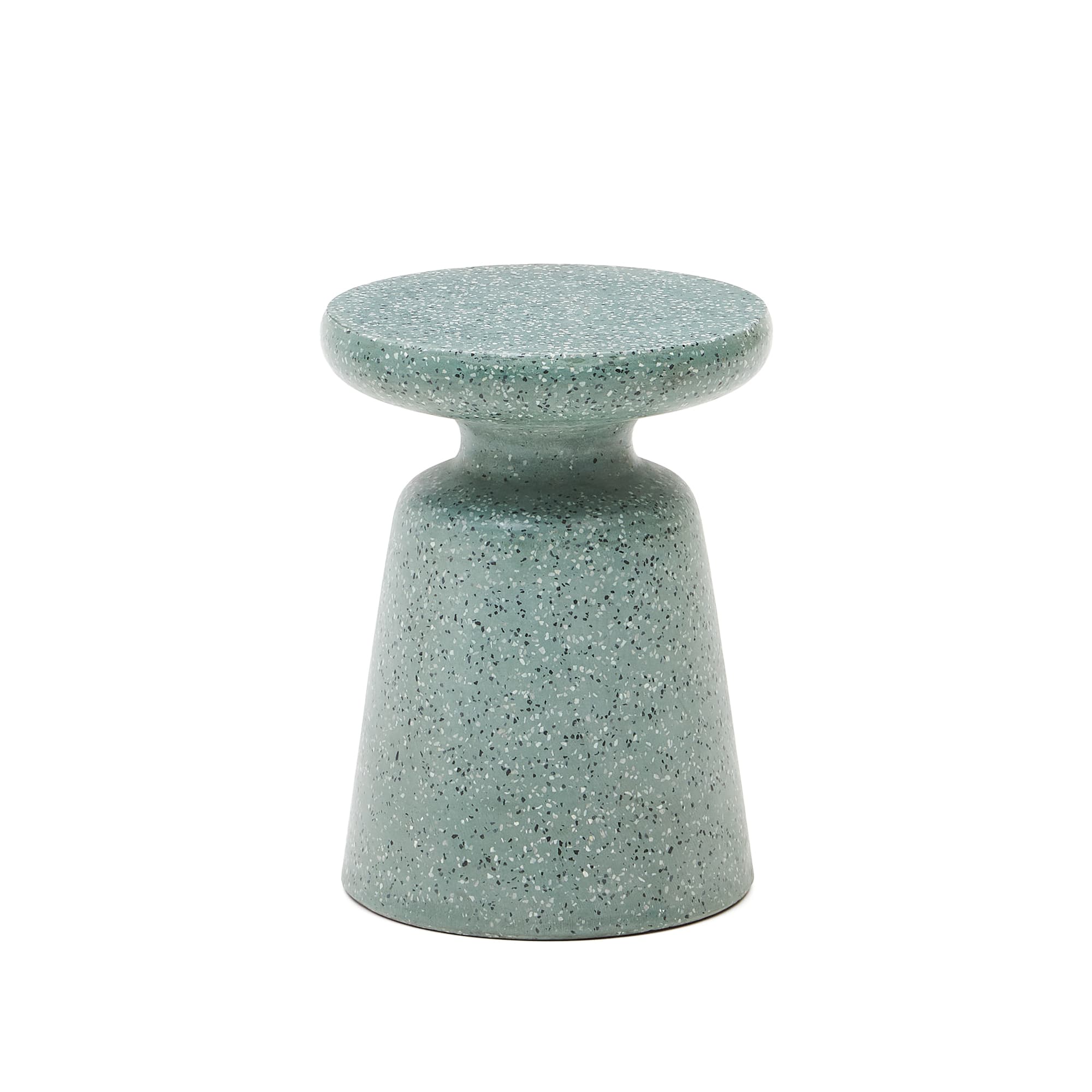 KAVE HOME Mesquida sidobord utomhus i grön terrazzo Ø: 39 cm