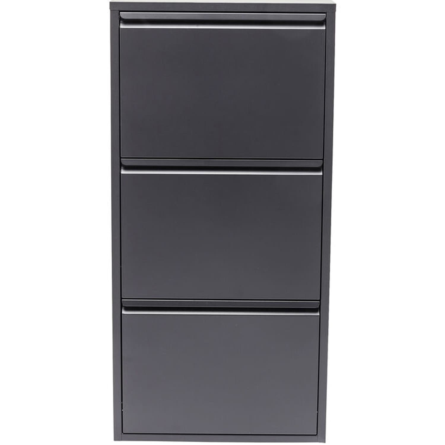 KARE DESIGN Caruso 3 Anthracite skoskåp, med 3 fack - antracitgrått stål