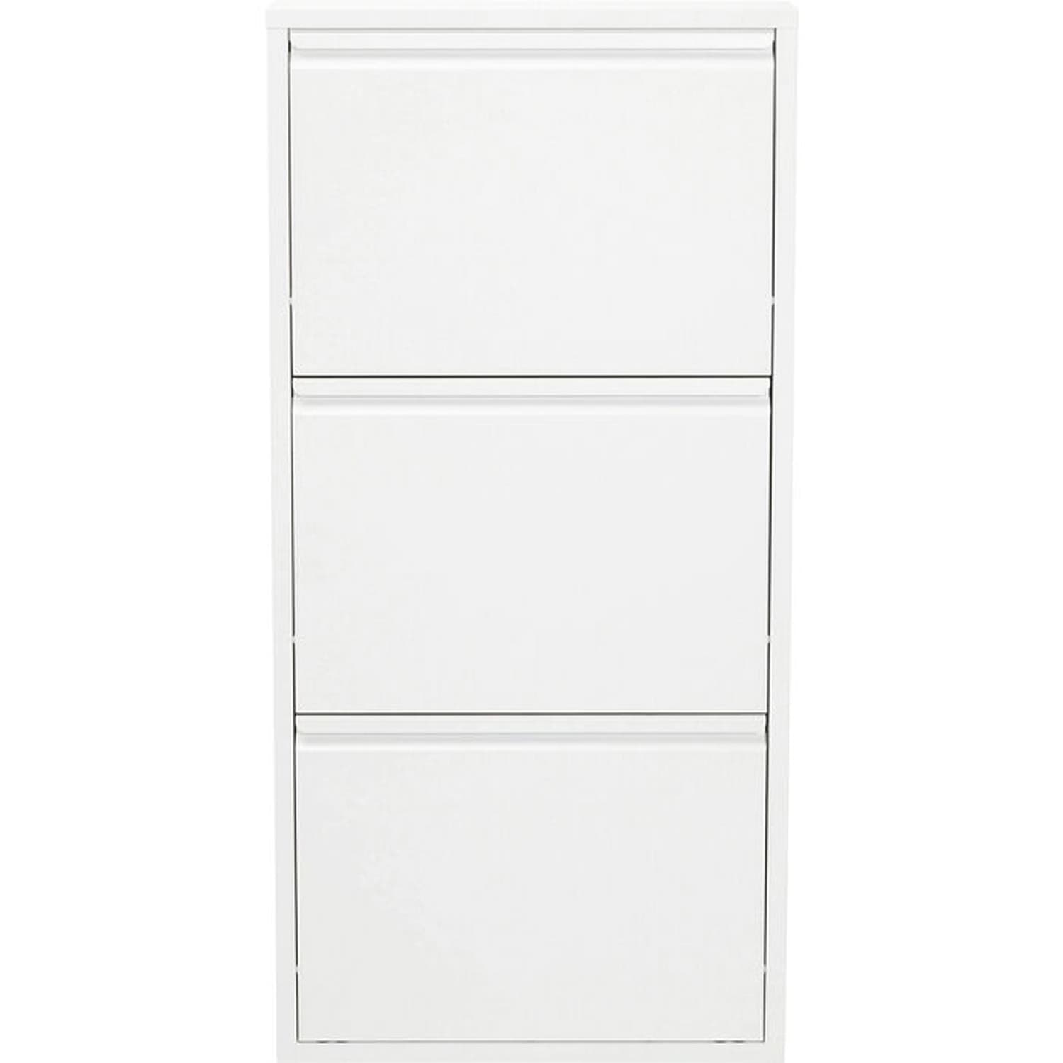 KARE DESIGN Caruso 3 White skoskåp, med 3 fack - vitt stål
