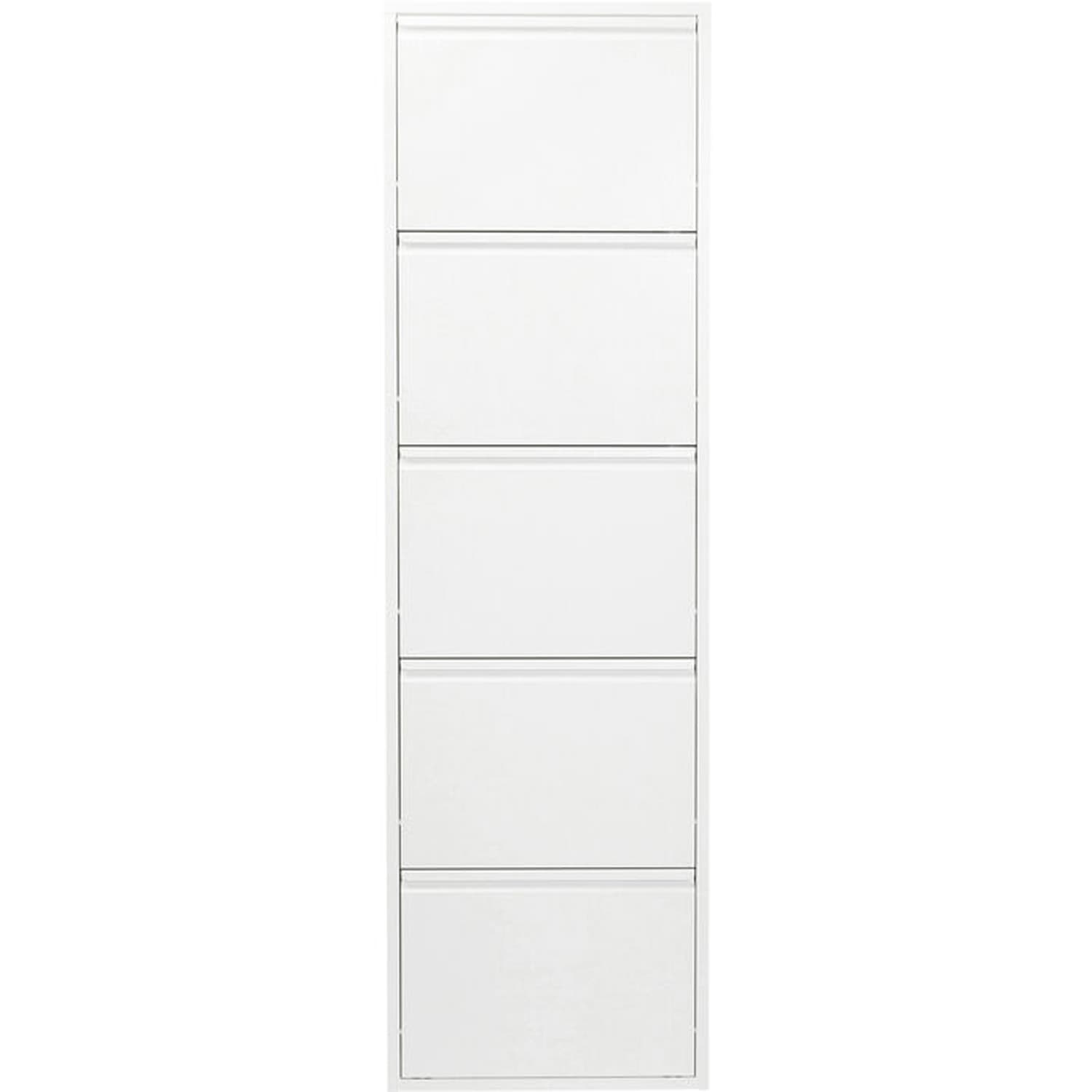 KARE DESIGN Caruso 5 White skoskåp, med 5 fack - vitt stål