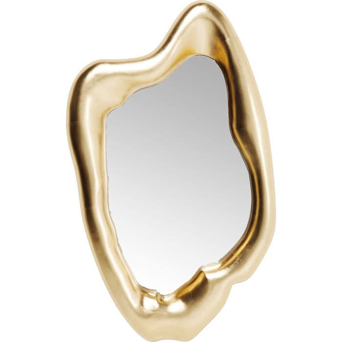 KARE DESIGN Hologram Guld väggspegel - spegelglas och guld polyuretan (117x68)