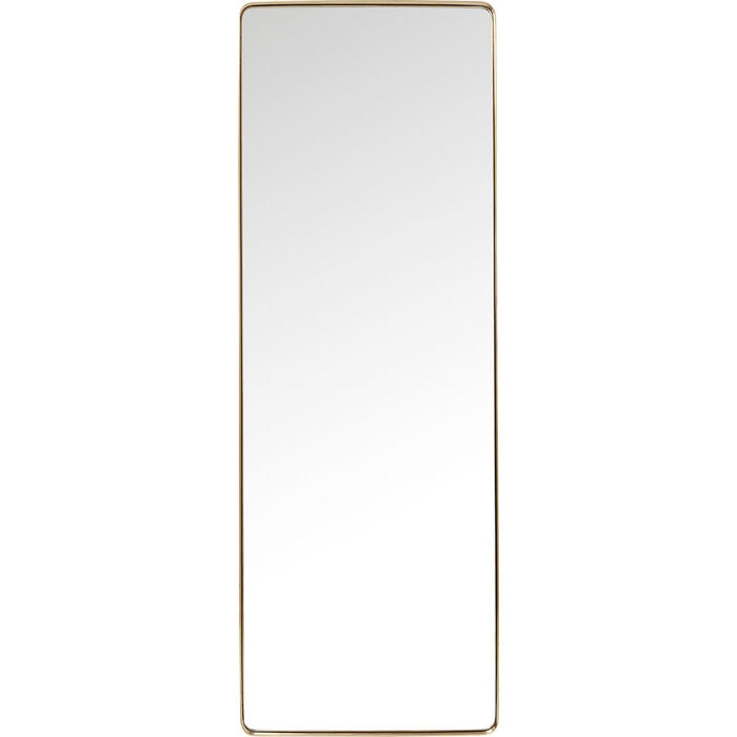 KARE DESIGN Curve MO Brass väggspegel, rektangulär - spegelglas och mässing stål (70x200)