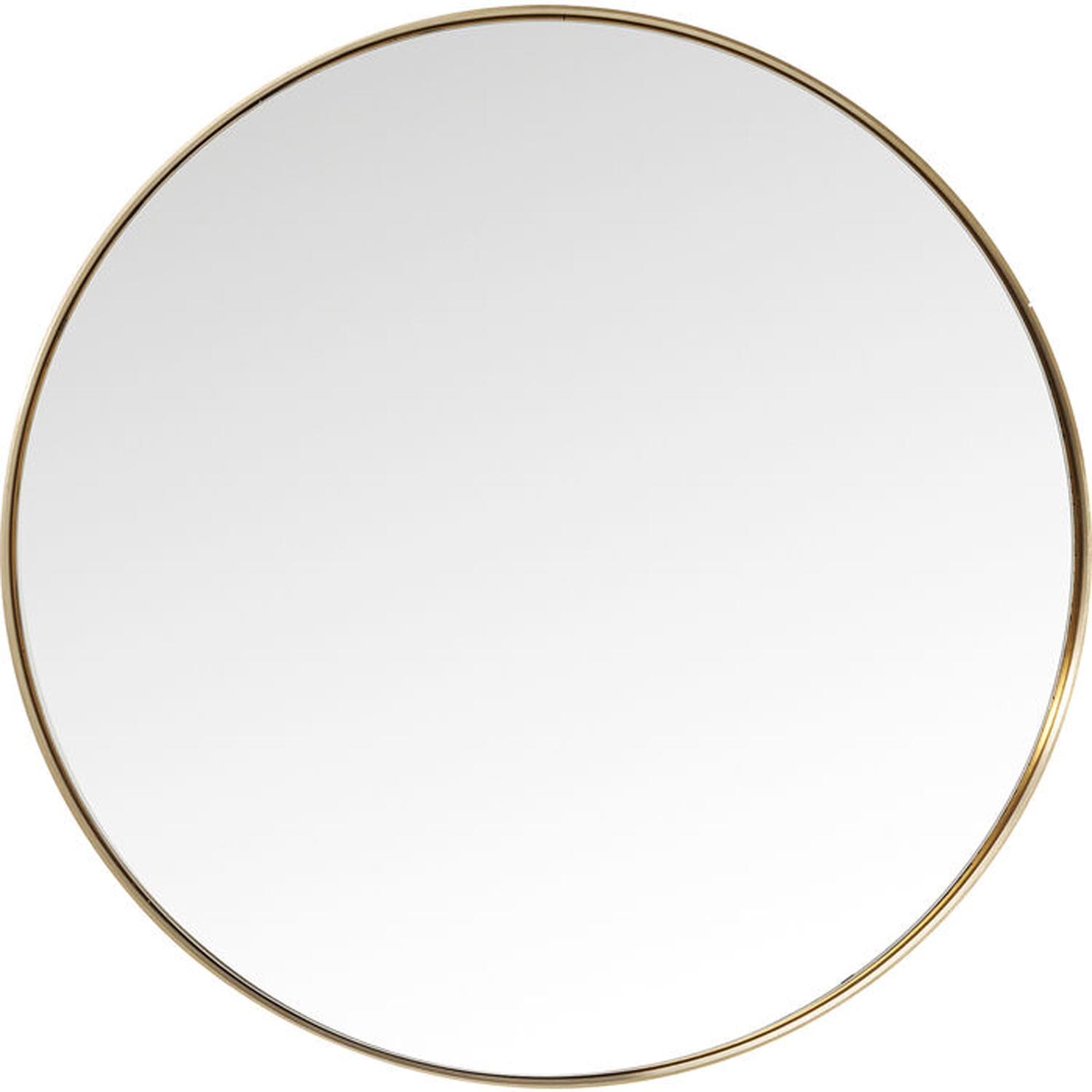 KARE DESIGN Curve MO Brass väggspegel, rund - spegelglas och mässing stål (Ø100)